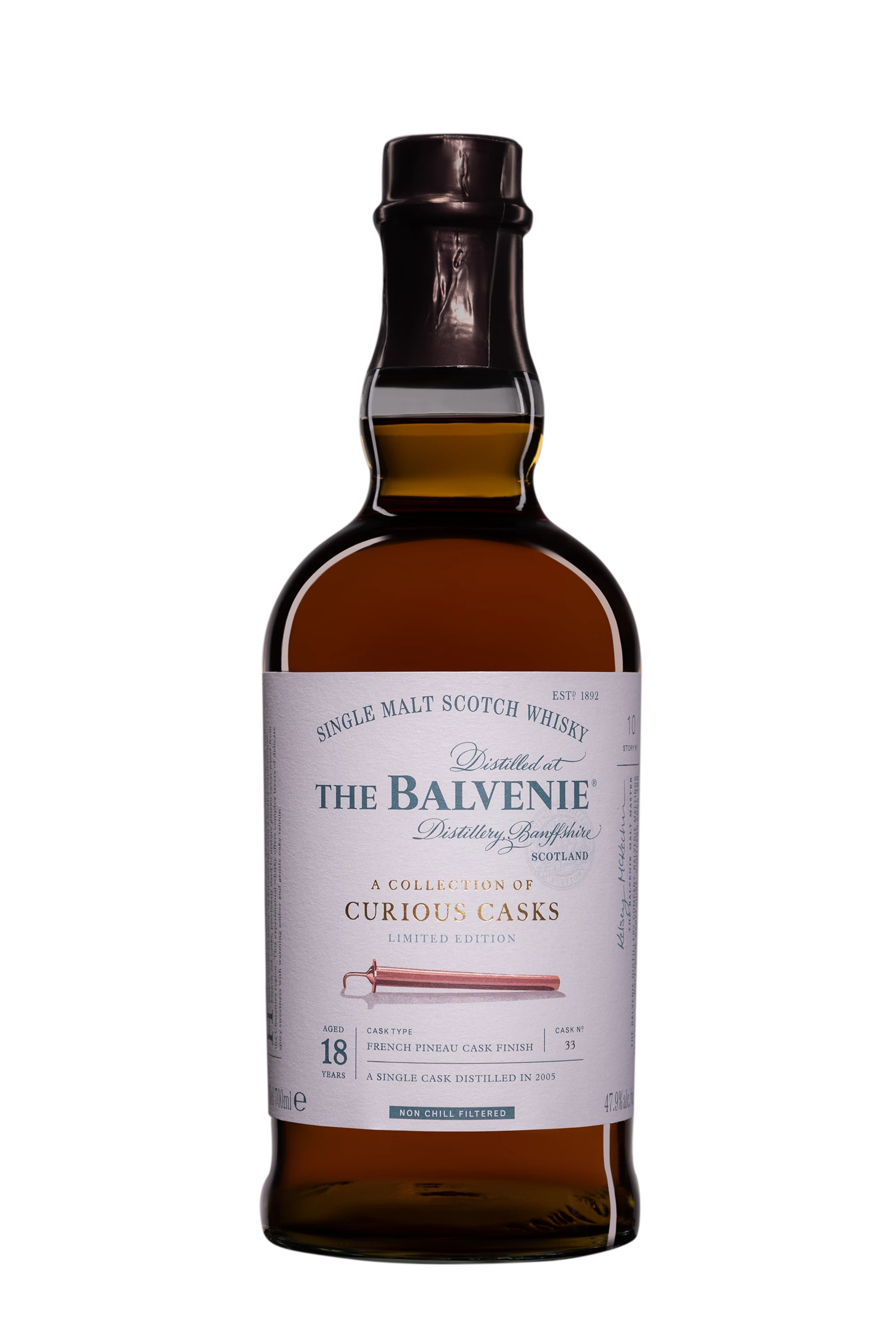 The Balvenie - Single Malt Scotch Whisky "18 Ans - A Collection of Curious Cask - French Pineau Cask" 2005 47.9° Giftbox, 70cl