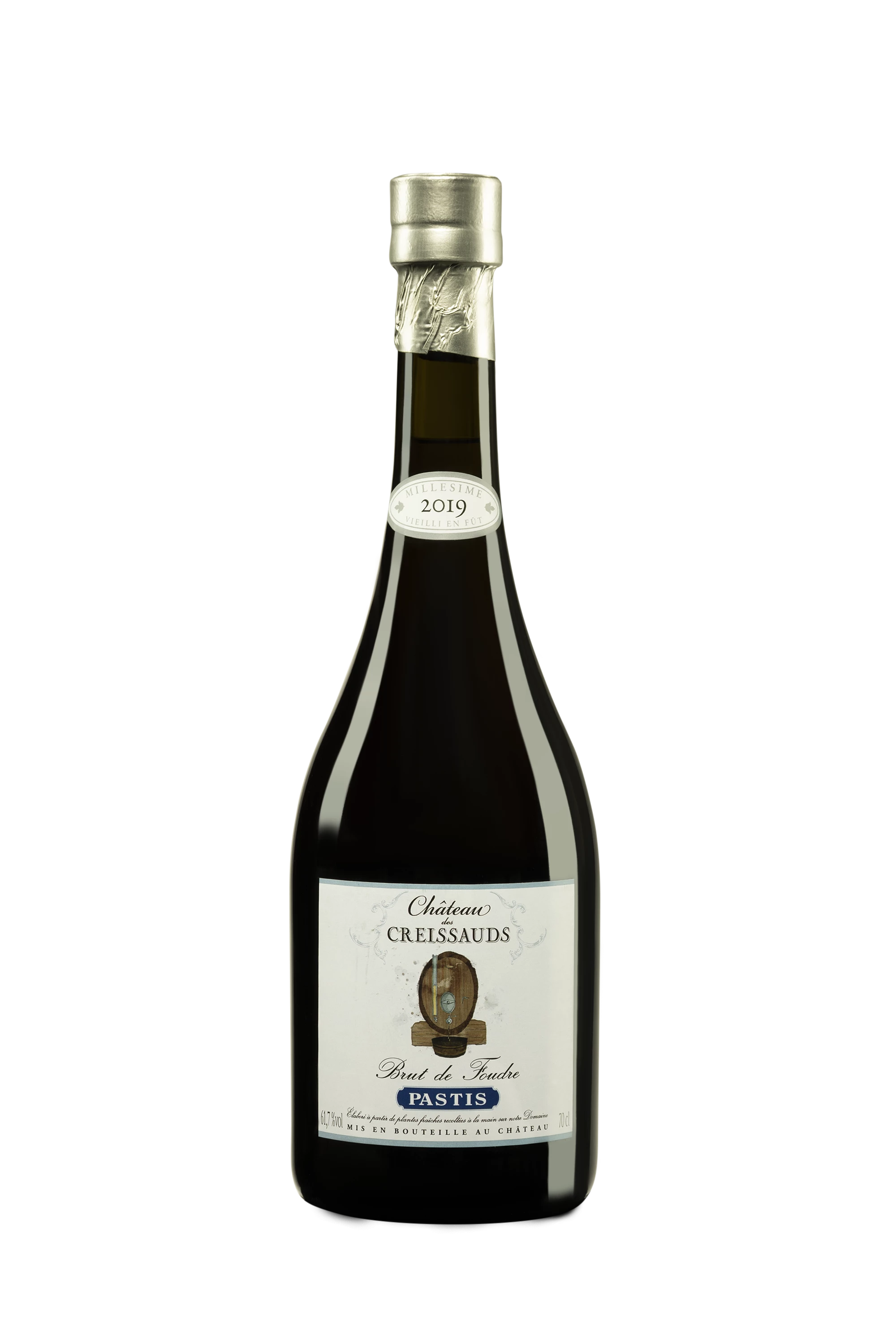 Château des Creissauds - Pastis "Brût de Fourdre - Open Spirits 2021" 2019 61.7° Giftbox, 70cl