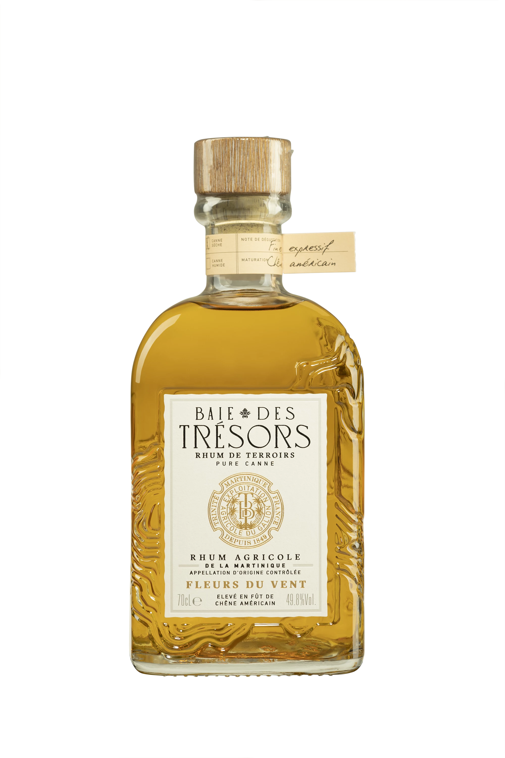 Baie des Trésors - Rhum Agricole de Martinique "Fleurs du Vent" Brun 49.8°, 70cl