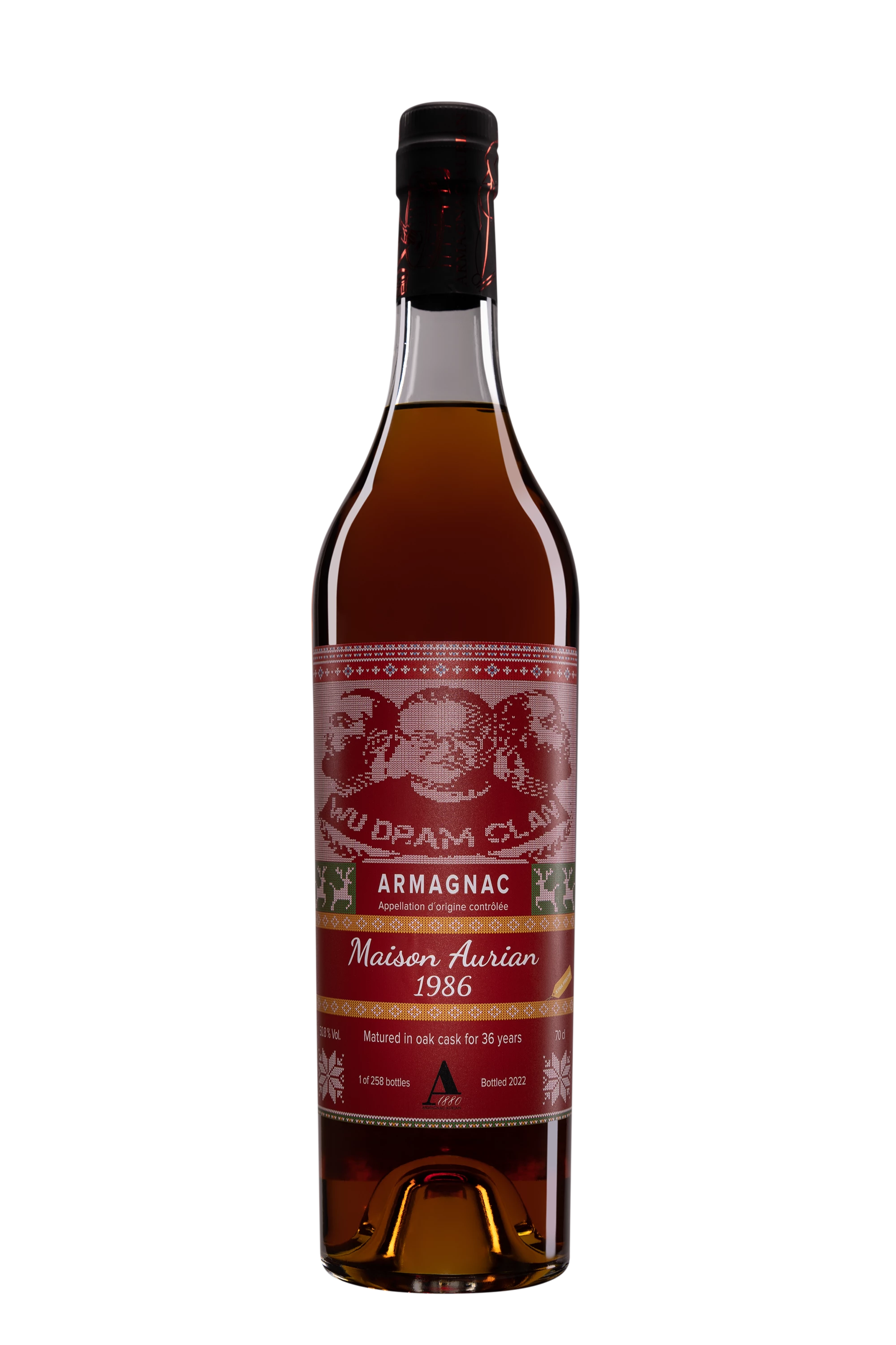 Wu Dram Clan - Armagnac "36 Ans Maison Aurian" Brun 1986 50.8°, 70cl