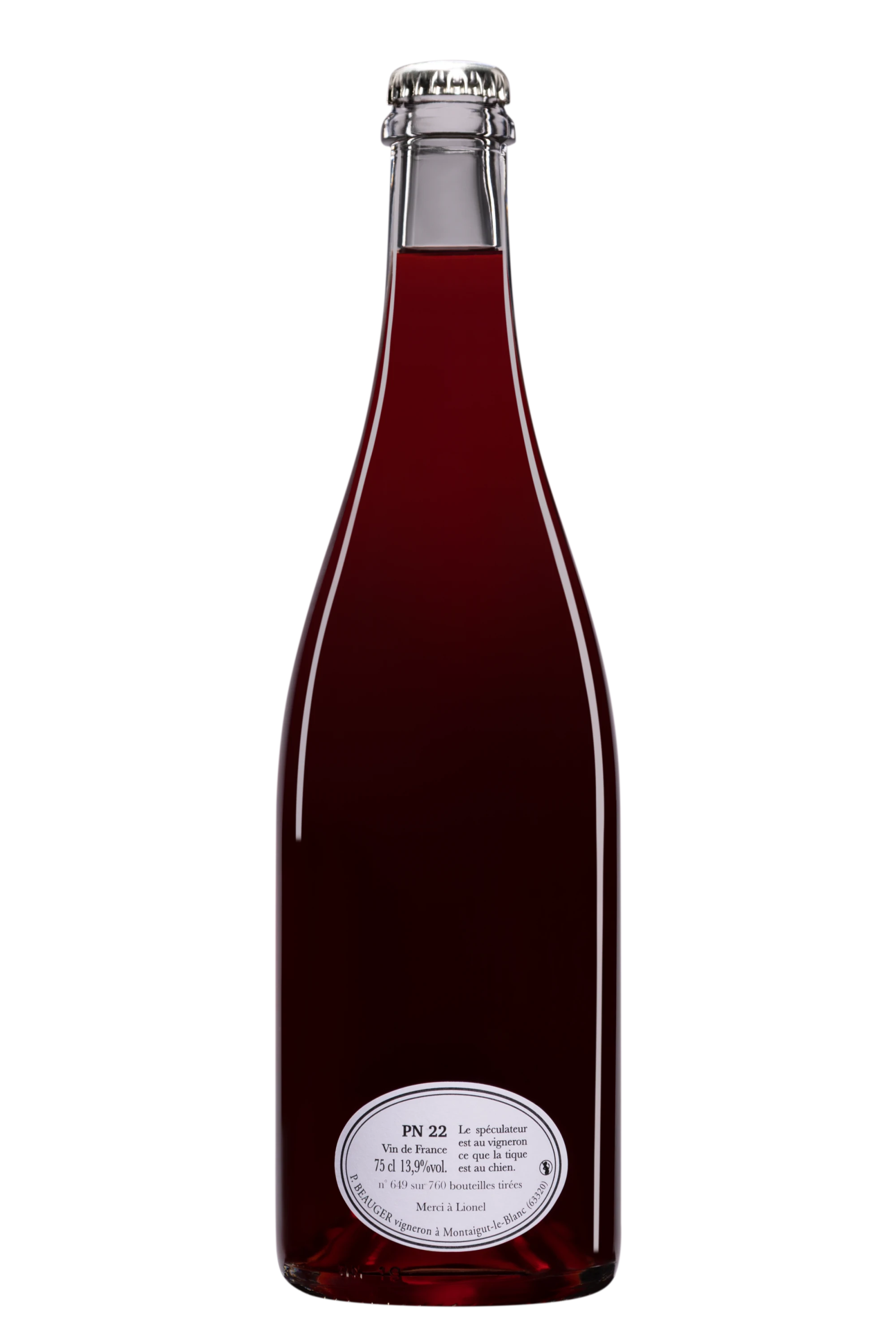 Domaine Pierre Beauger - Vin de France "PN" Rouge 2022 13.9°, 75cl