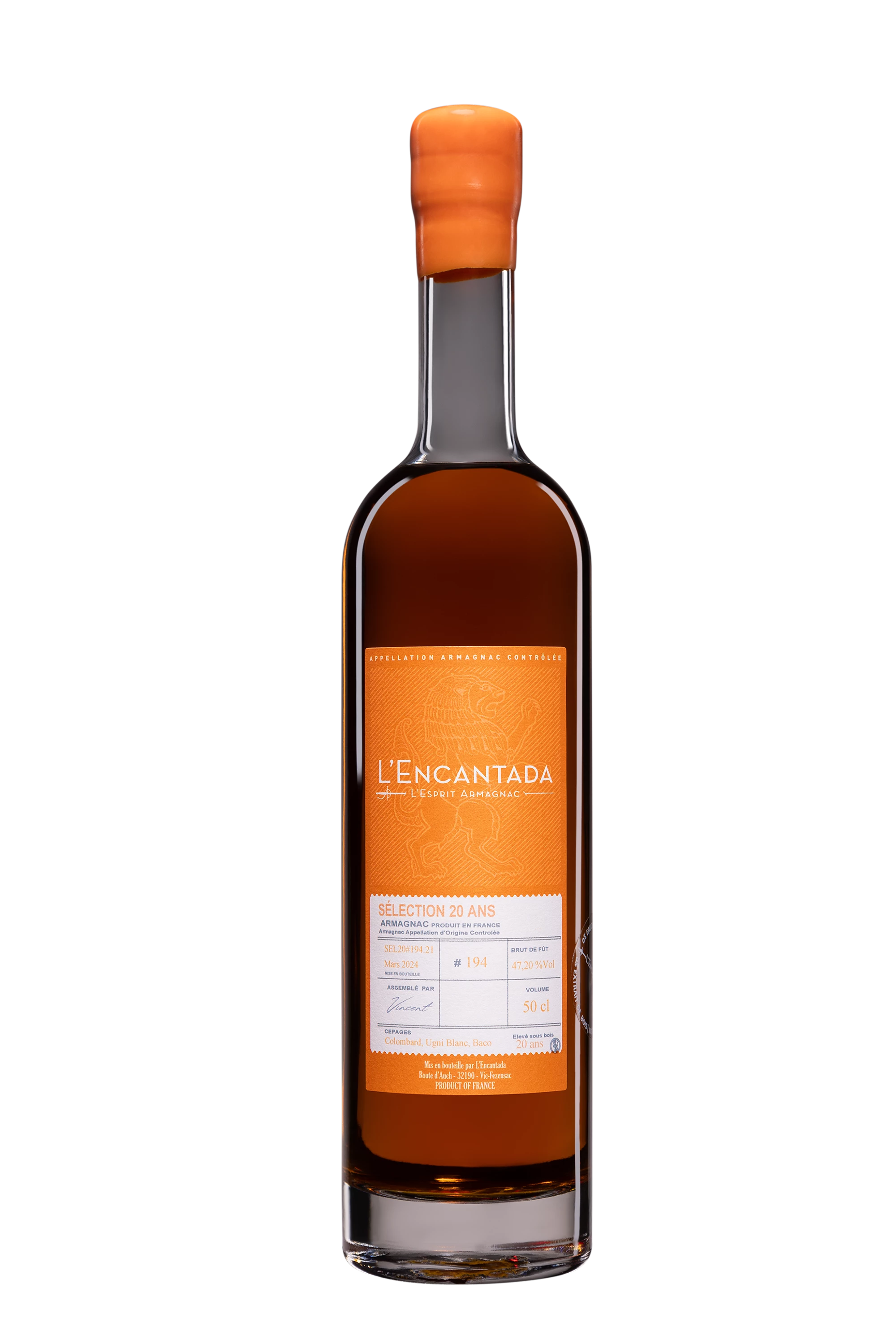L'Encantada - Armagnac "20 Ans" 47.2° Giftbox, 50cl