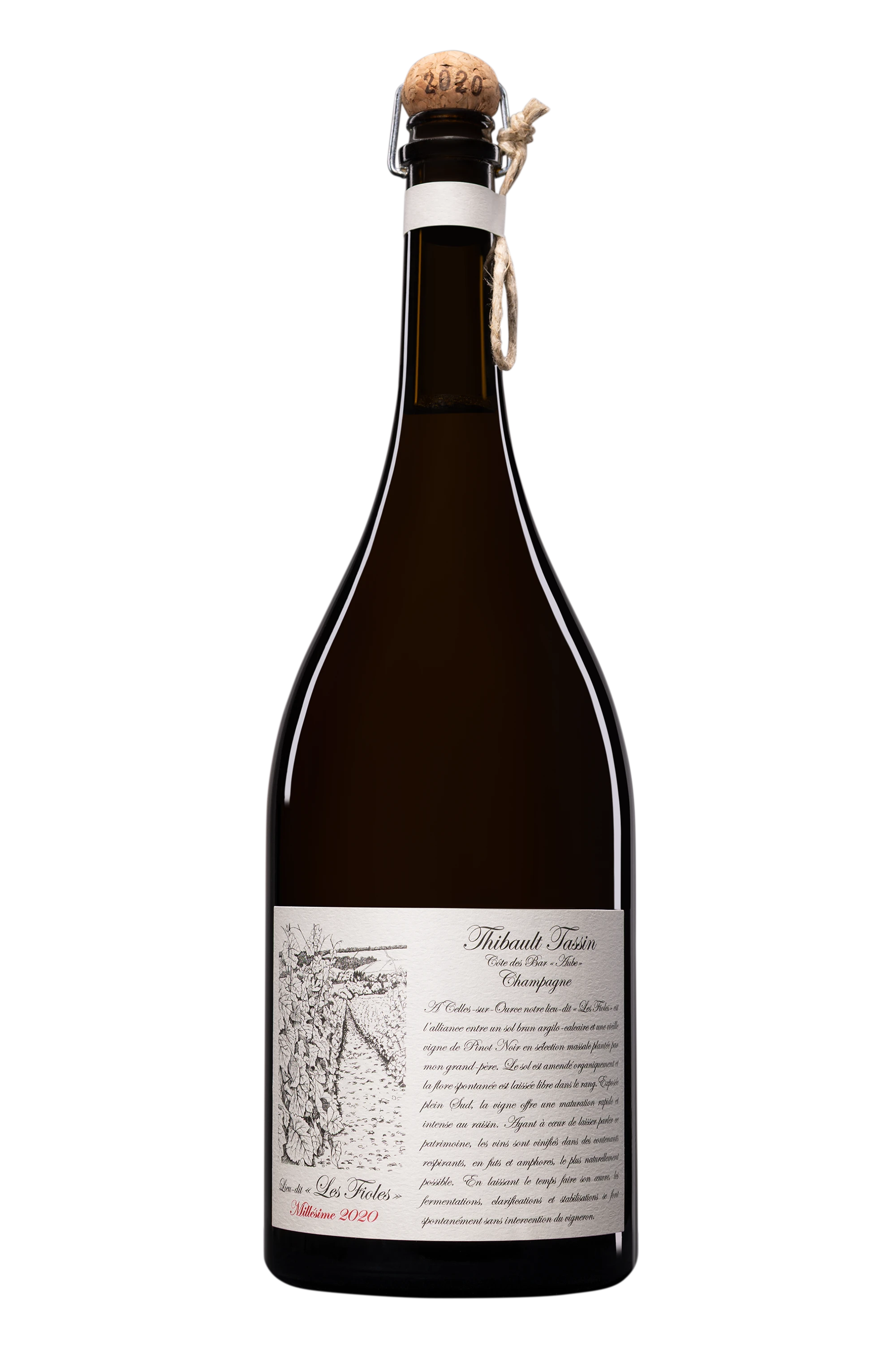 Domaine Alizée et Thibaut Tassin - Champagne Brut Nature Blanc de Noirs Millésimé "Les Fioles" Blanc 2020 11.5°, 150cl