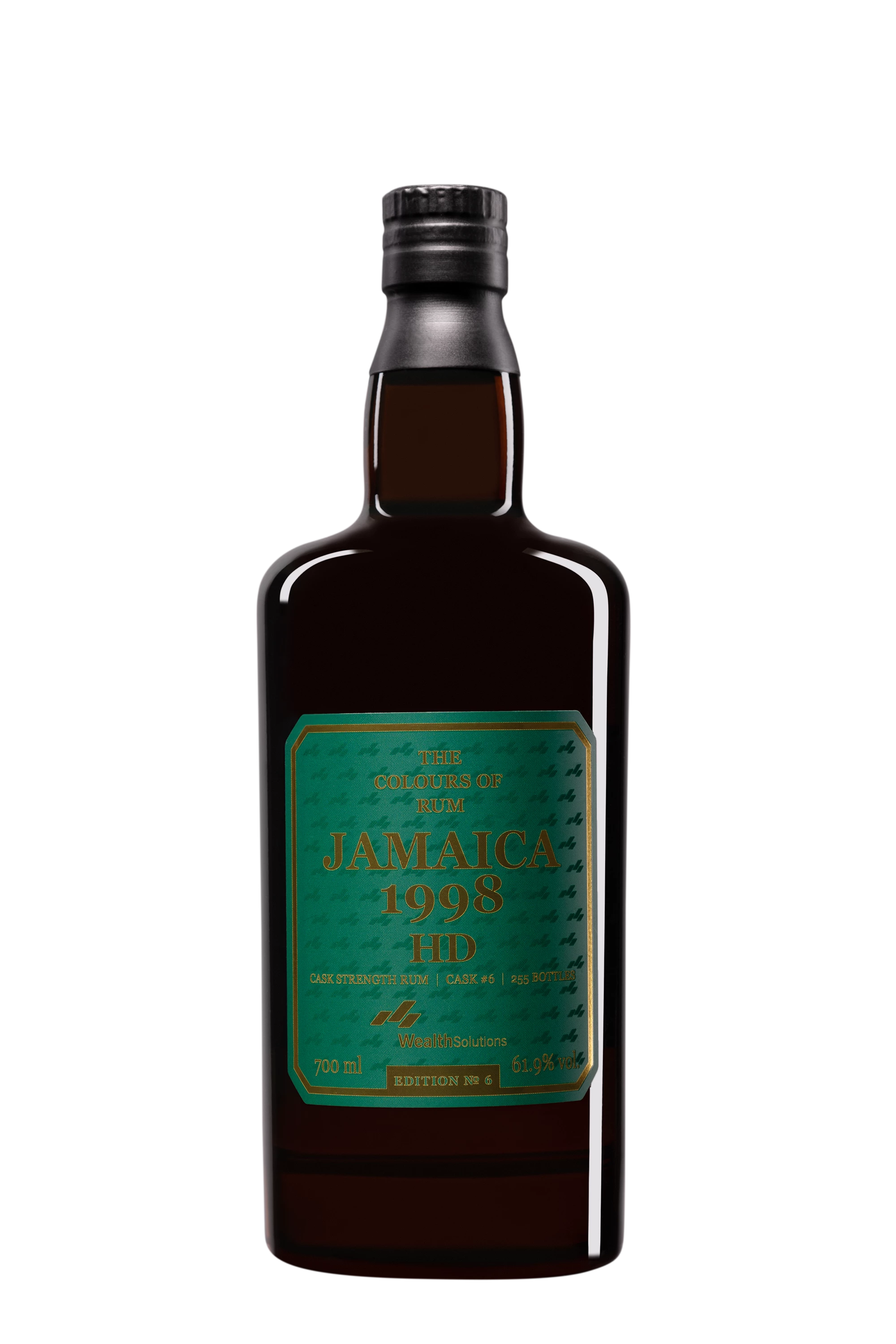 The Colours of Rum - Molasses Jamaican Rhum "23 Ans HD - Single Cask - N°6" Brun 1998 61.9° Giftbox, 70cl