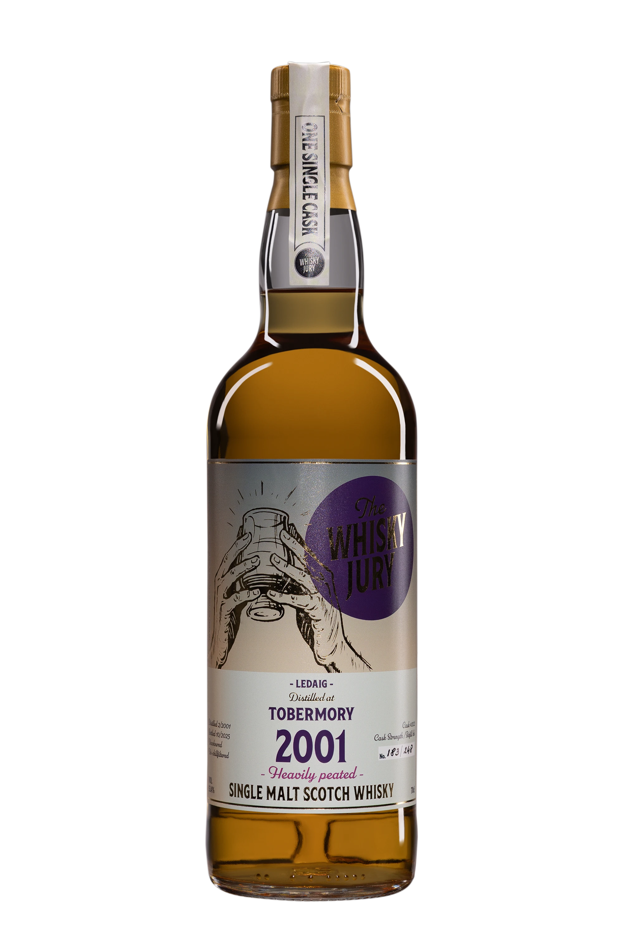 The Whisky Jury - Single Malt Scotch Whisky "24 Ans Ledaig" Brun 2001 53.4°, 70cl