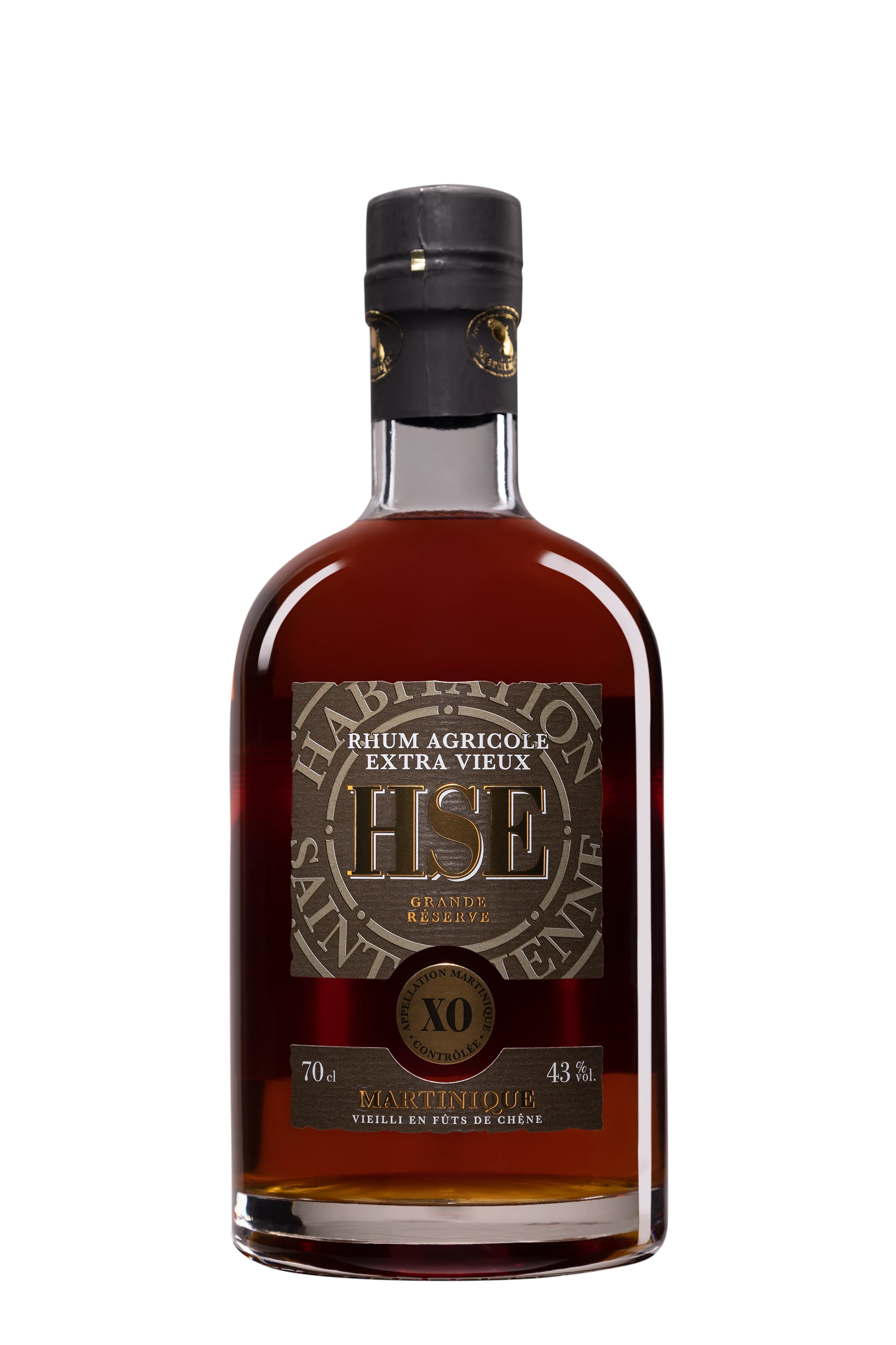 Habitation Saint Etienne - Rhum Extra-Vieux Agricole de Martinique "XO - Grande Réserve" Brun 43° Giftbox, 70cl