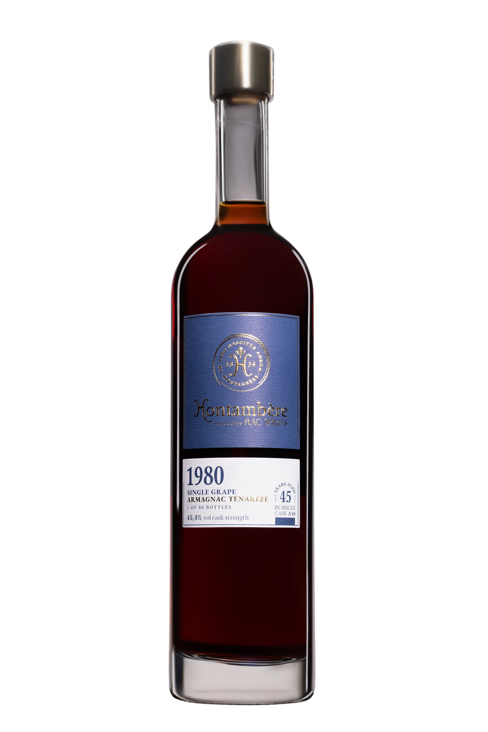 Château de Hontambère - Armagnac-Ténazères "Pouchégu - Selected by RAC Spiritis" 1980 45.4°, 70cl