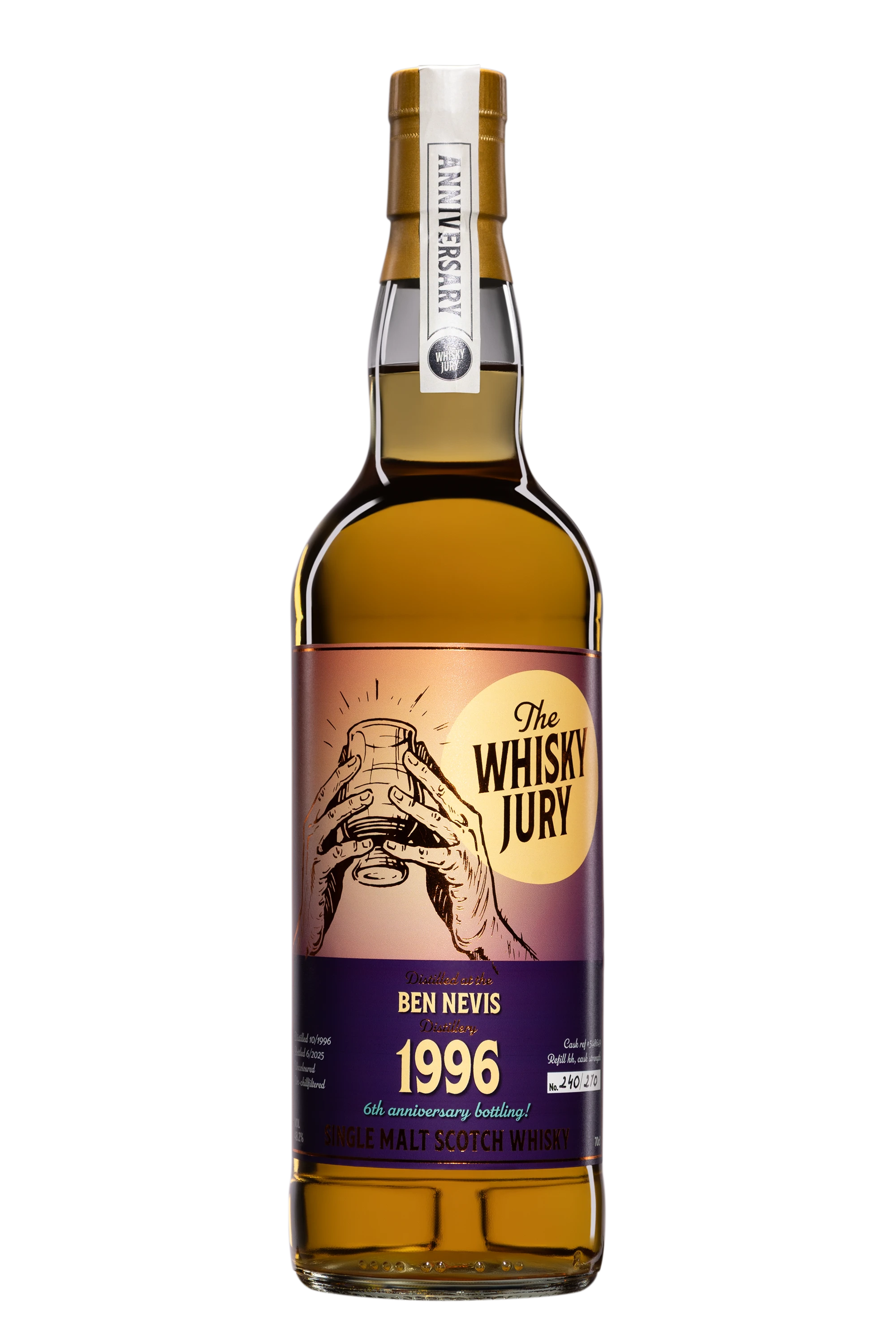 The Whisky Jury - Single Malt Scotch Whisky "Ben Nevis - 6th Anniversaire" Brun 1996 48.2°, 70cl