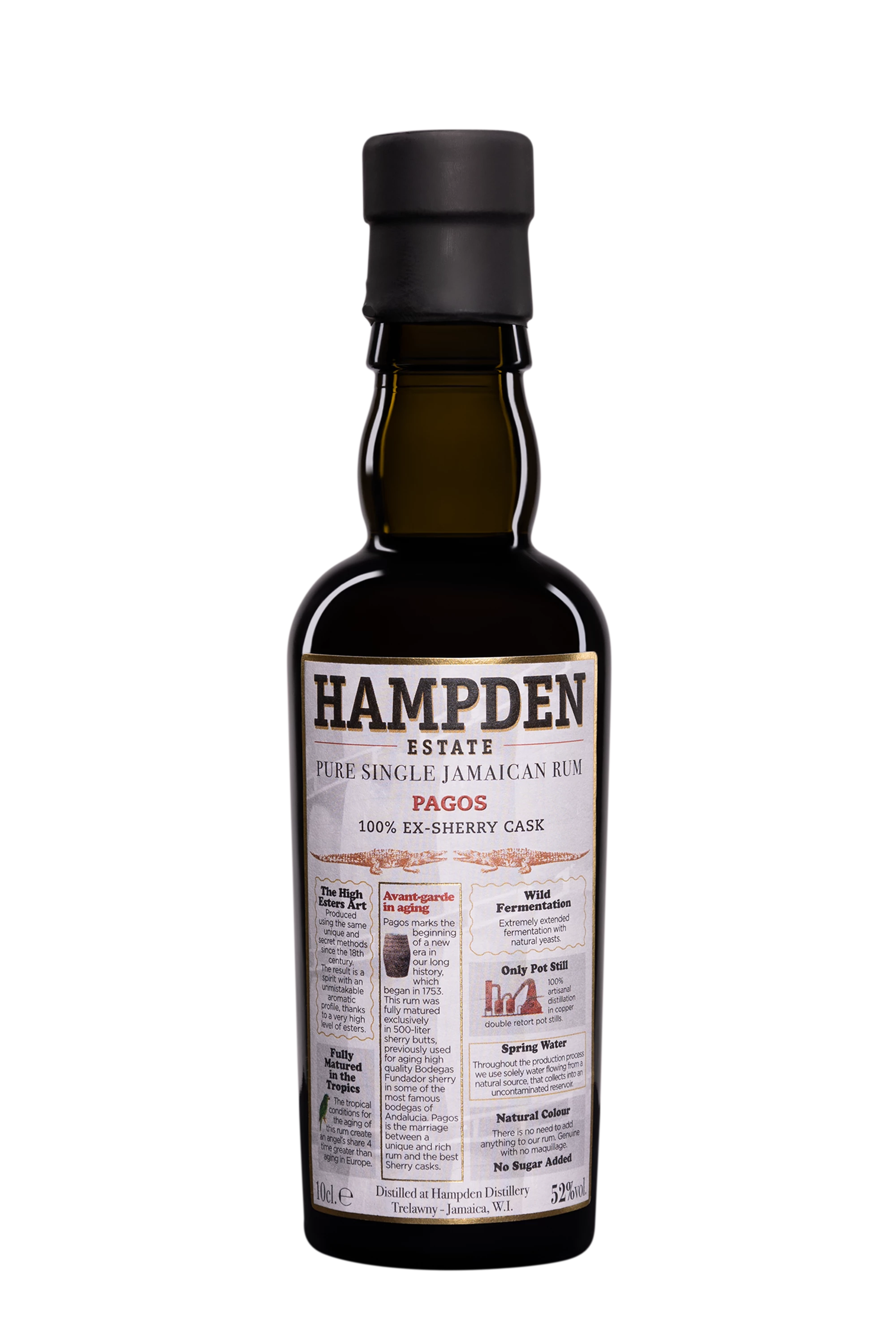 Hampden - Molasses Jamaican Rhum "Pagos - 100% Ex-Sherry Cask - Release 2023" Brun 52° Giftbox, 10cl