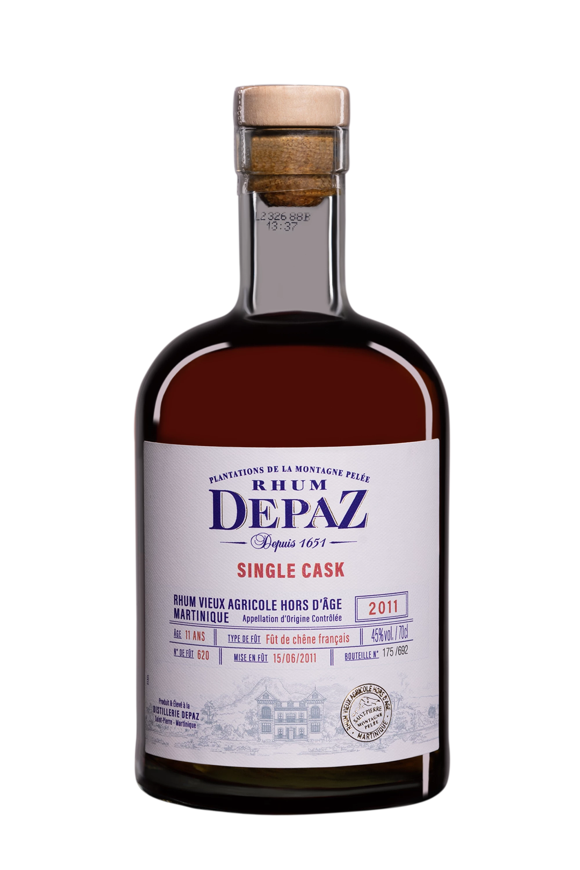 Depaz - Rhum Vieux Agricole de Martinique Brun 2011 45° Giftbox, 70cl