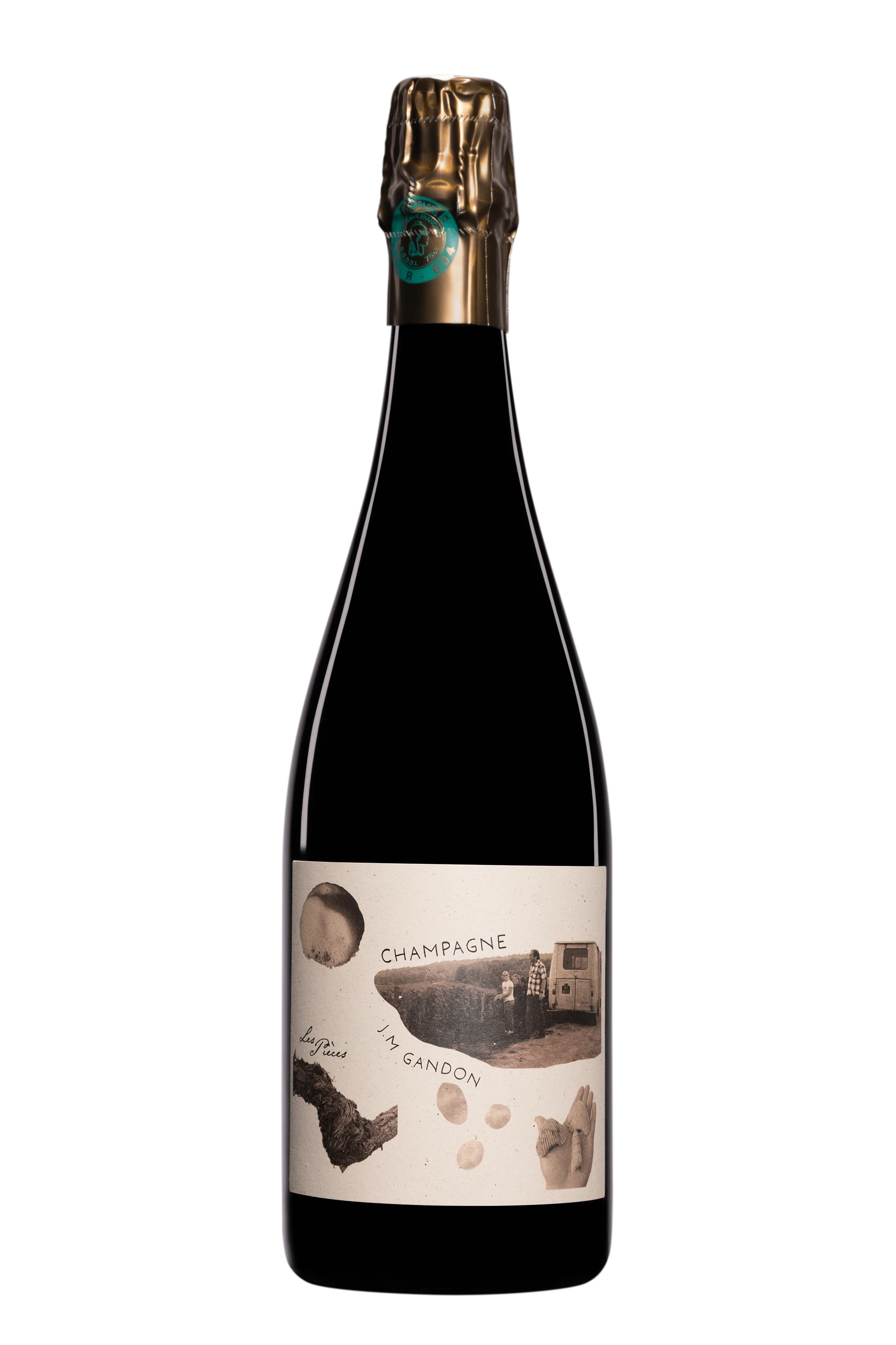 Domaine J.M. Gandon - Champagne Extra-Brut Blanc de Noirs "Les Pièces" Blanc Vendange 2021 Dégorgement 08 Nov. 2024 12°, 75cl