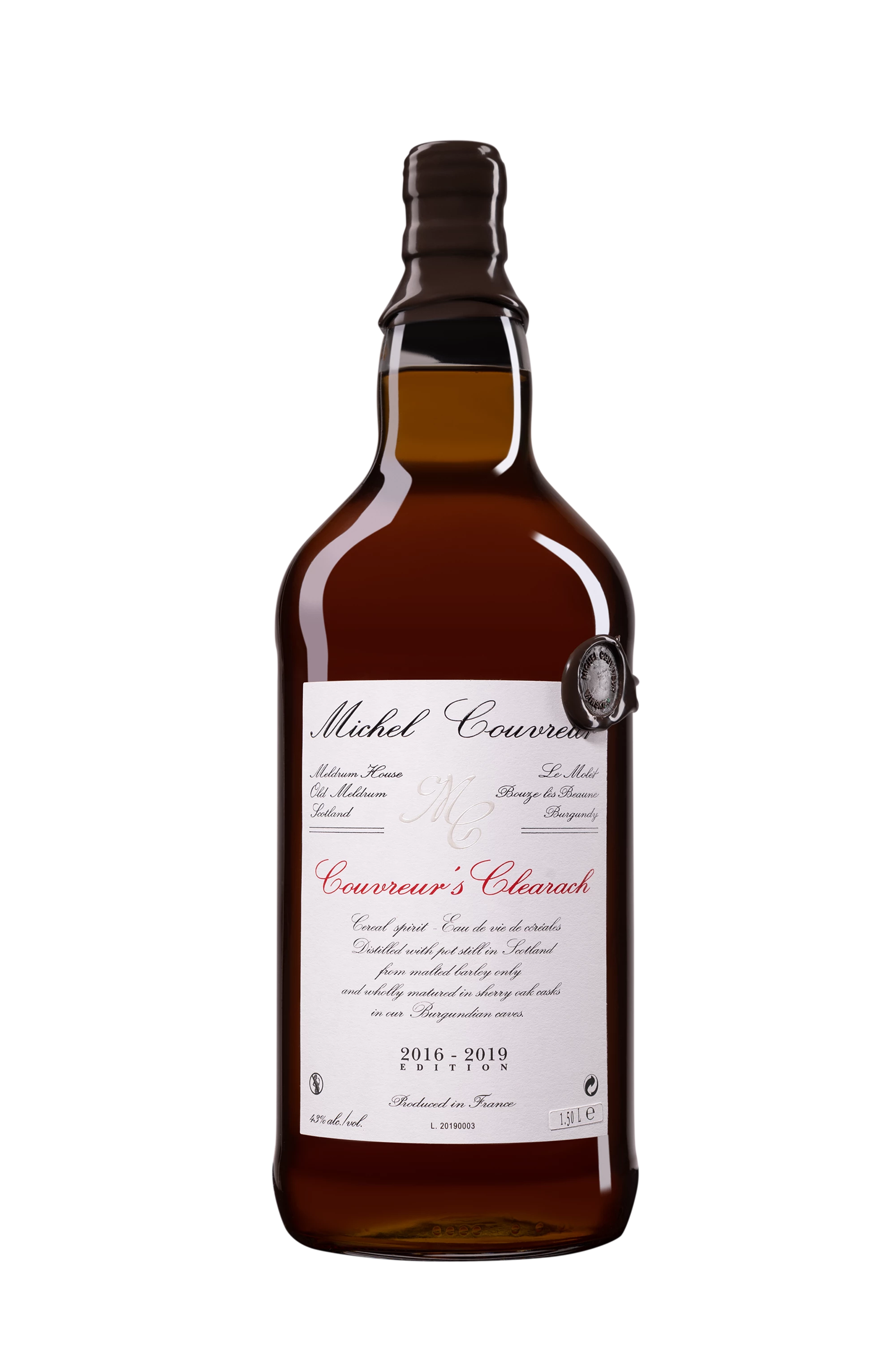 Michel Couvreur - Single Malt French Whisky "Couvreur's Clearach" 43° Giftbox, 150cl