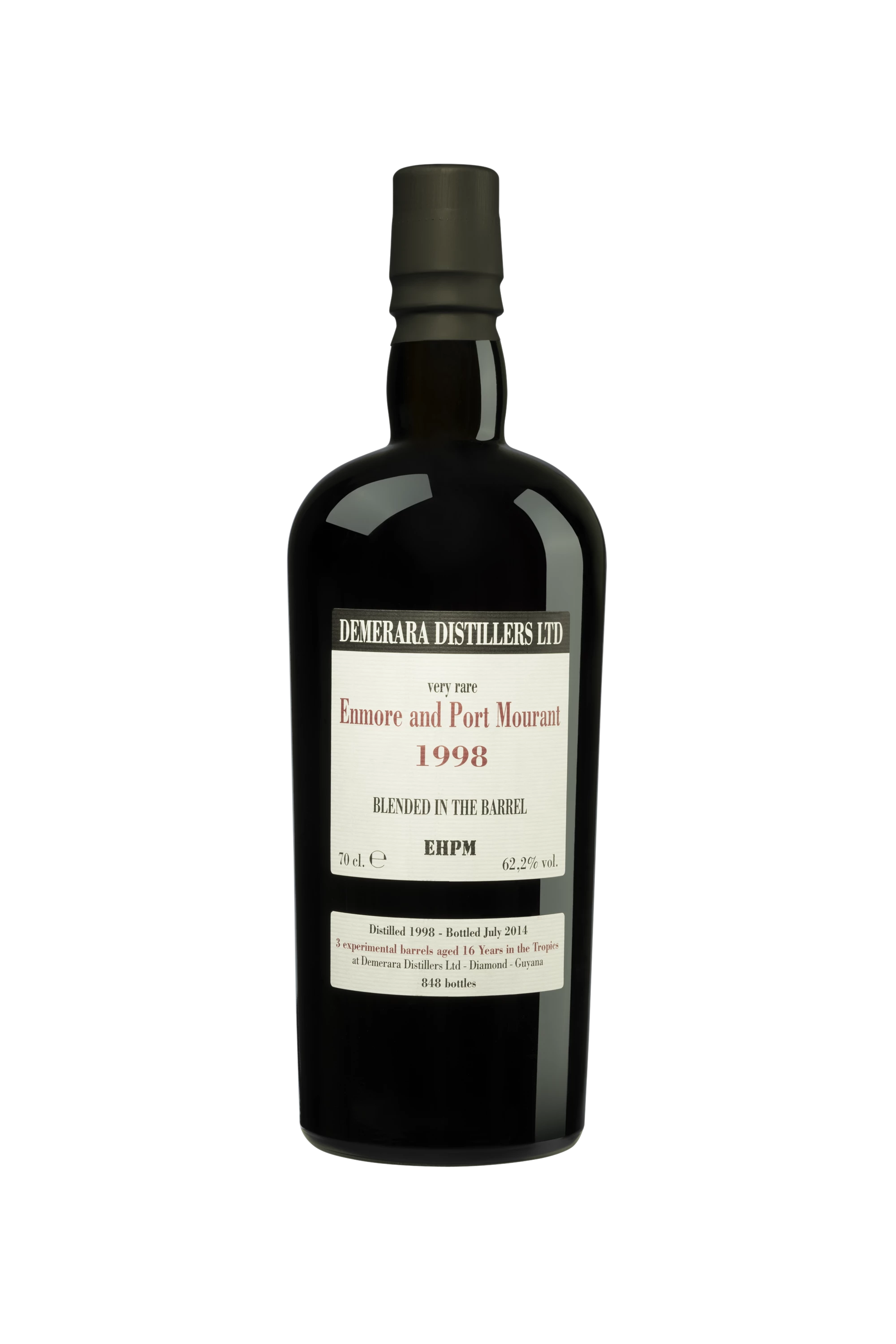 Vélier - Molasses British Guyana Rhum "16 Ans Enmore and Port Mourant - Demerara EHPM" Brun 1998 62.2° Giftbox, 70cl