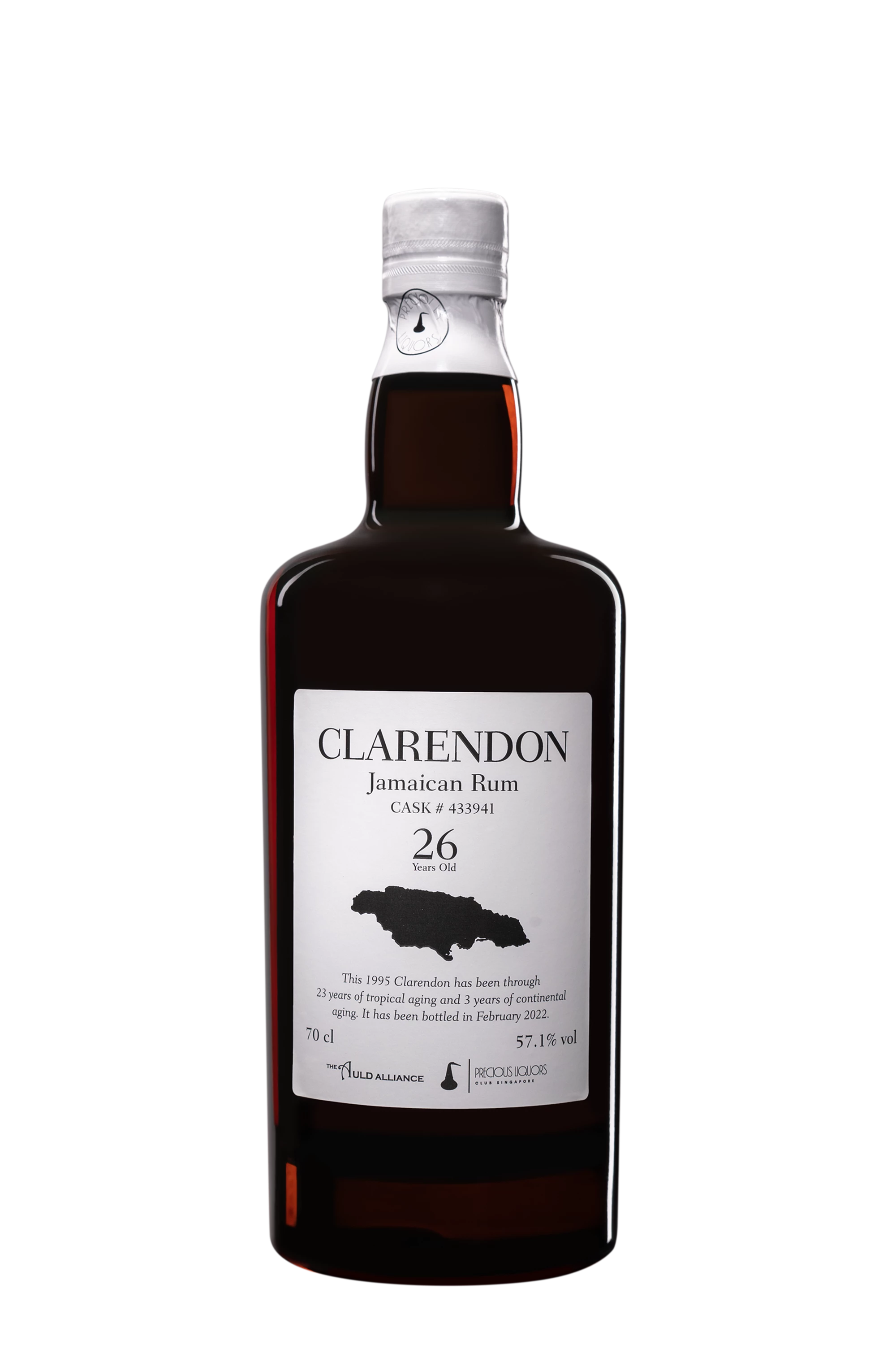 Precious Liquors - Molasses Jamaican Rhum "26 Ans Clarendon - Single Cask #433941" 1995 57.1° Giftbox, 70cl
