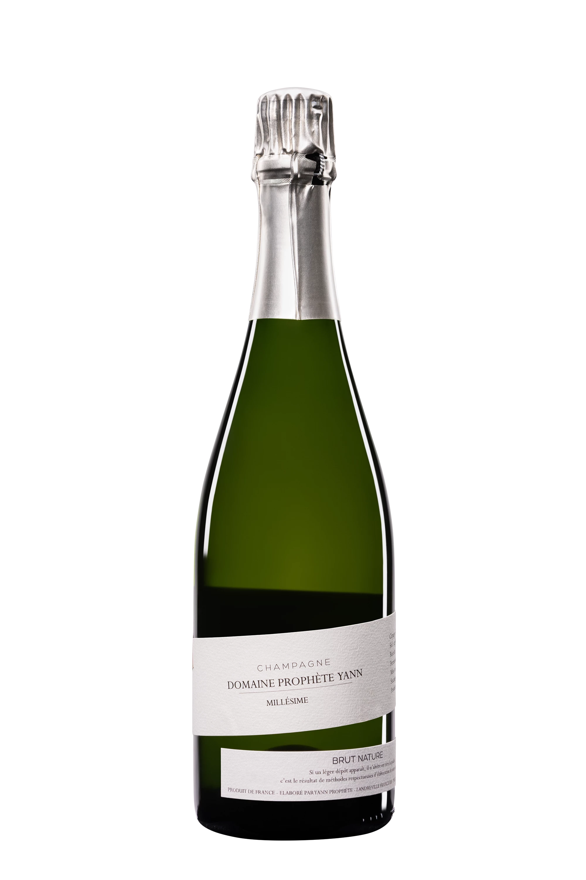 Domaine Yann Prophète - Champagne Brut Nature Blanc de Blancs Millésimé Blanc 2015 12.5°, 75cl