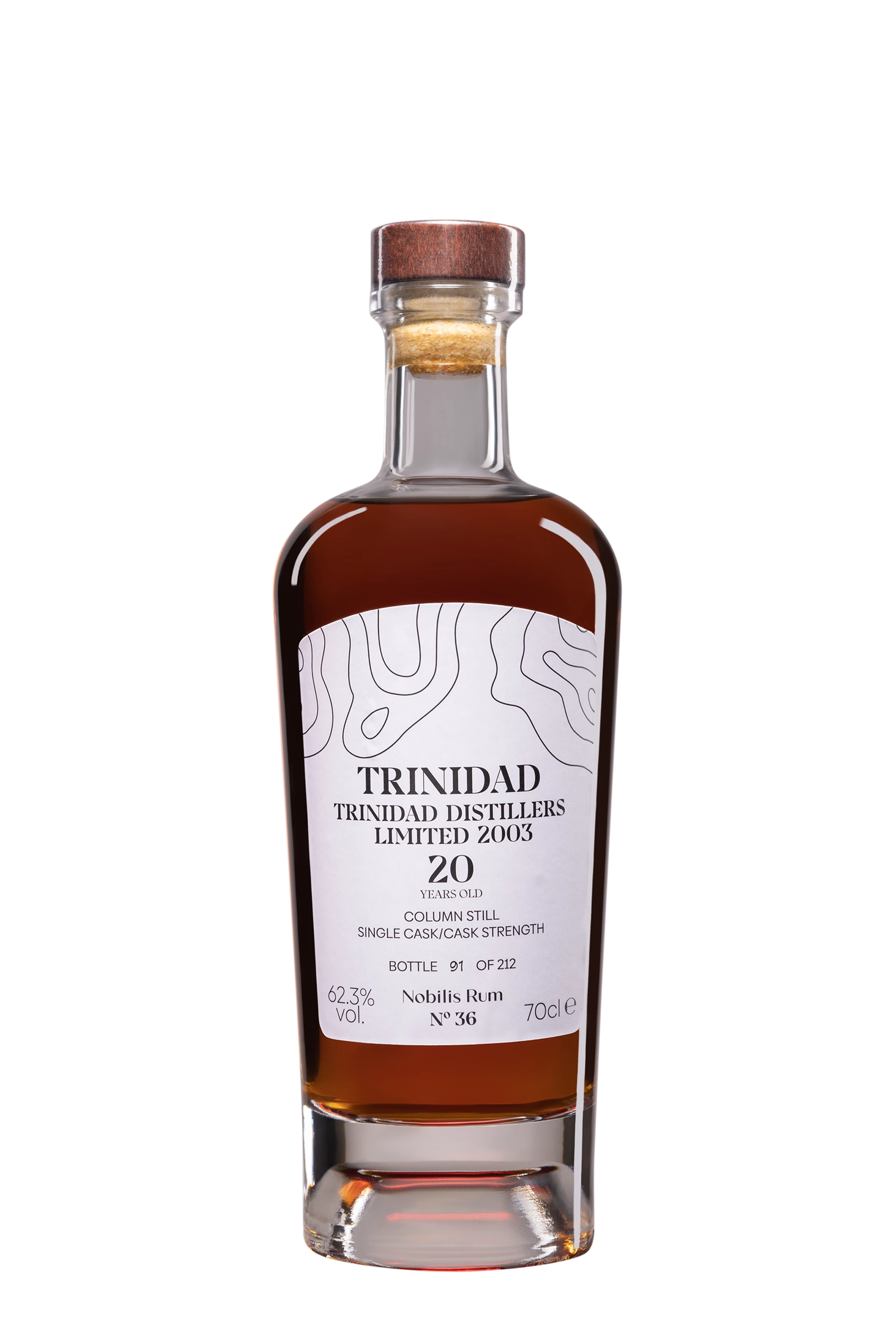 Nobilis Rum - Molasses Trinidadian Rhum "20 Ans Trinidad Distillers Limited - Single Cask - N°36" Brun 2003 62.3° Giftbox, 70cl