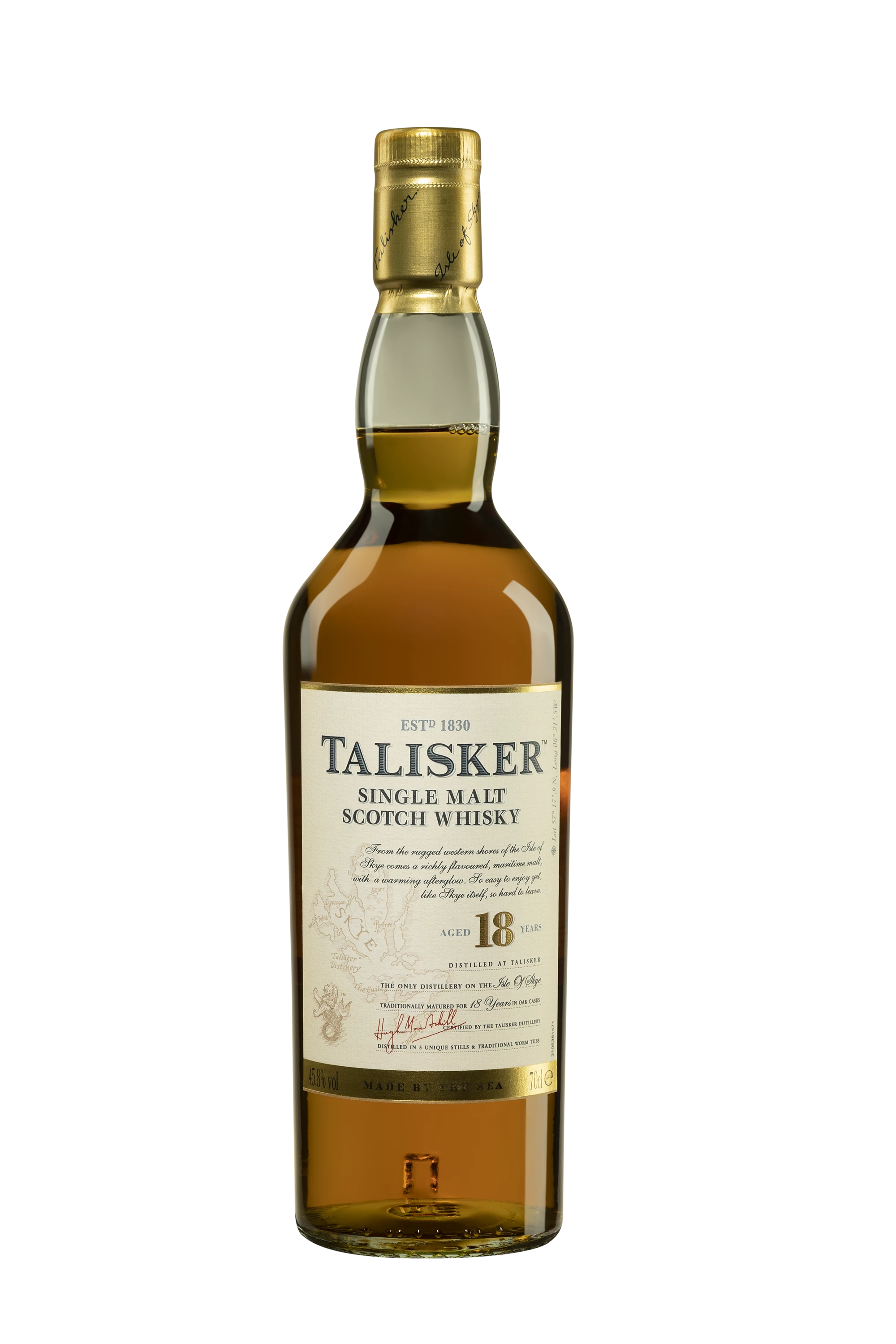 Talisker - Single Malt Scotch Whisky "18 Ans" 45.8° Giftbox, 70cl