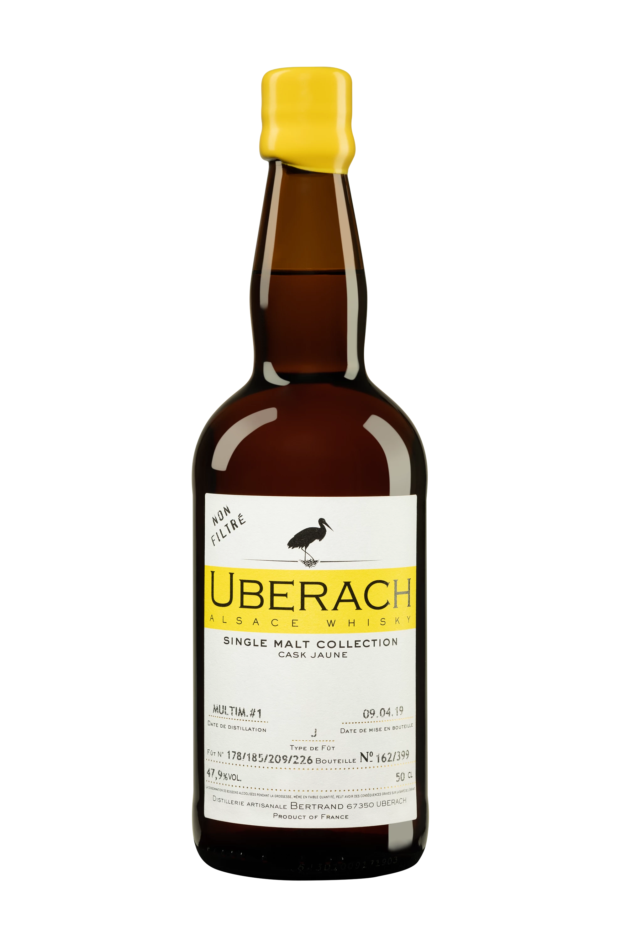 Distillerie Bertrand - Single Malt French Whisky "Cask Jaune - Release 2019" 47.9°, 50cl