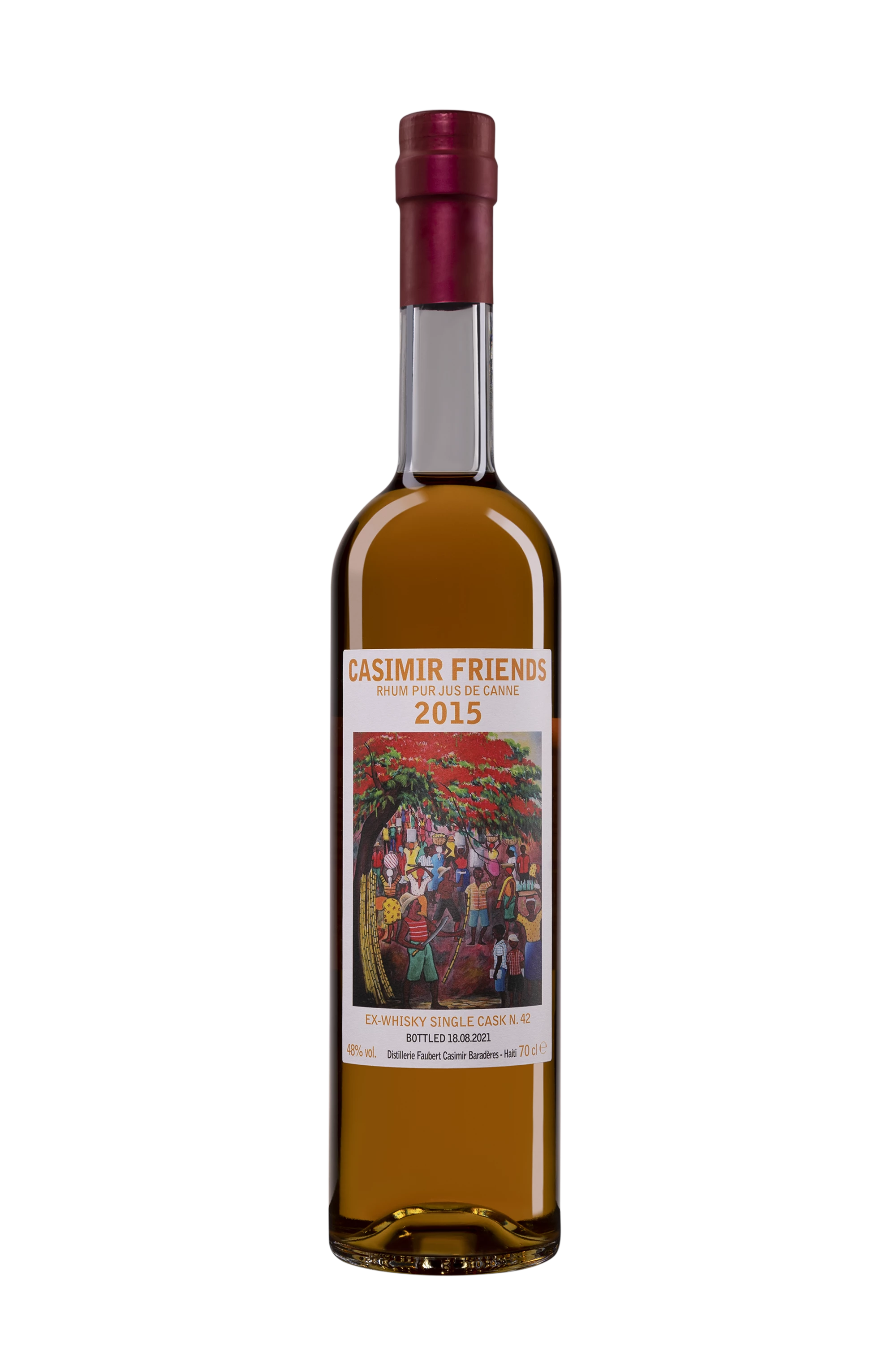 Spirit of Haiti - Clairin Pur Cane Juice Haïtian Rhum "Ansyen Casimir Friends - Single Cask Ex-Lustau N°42" Brun 2015 48° Giftbox, 70cl