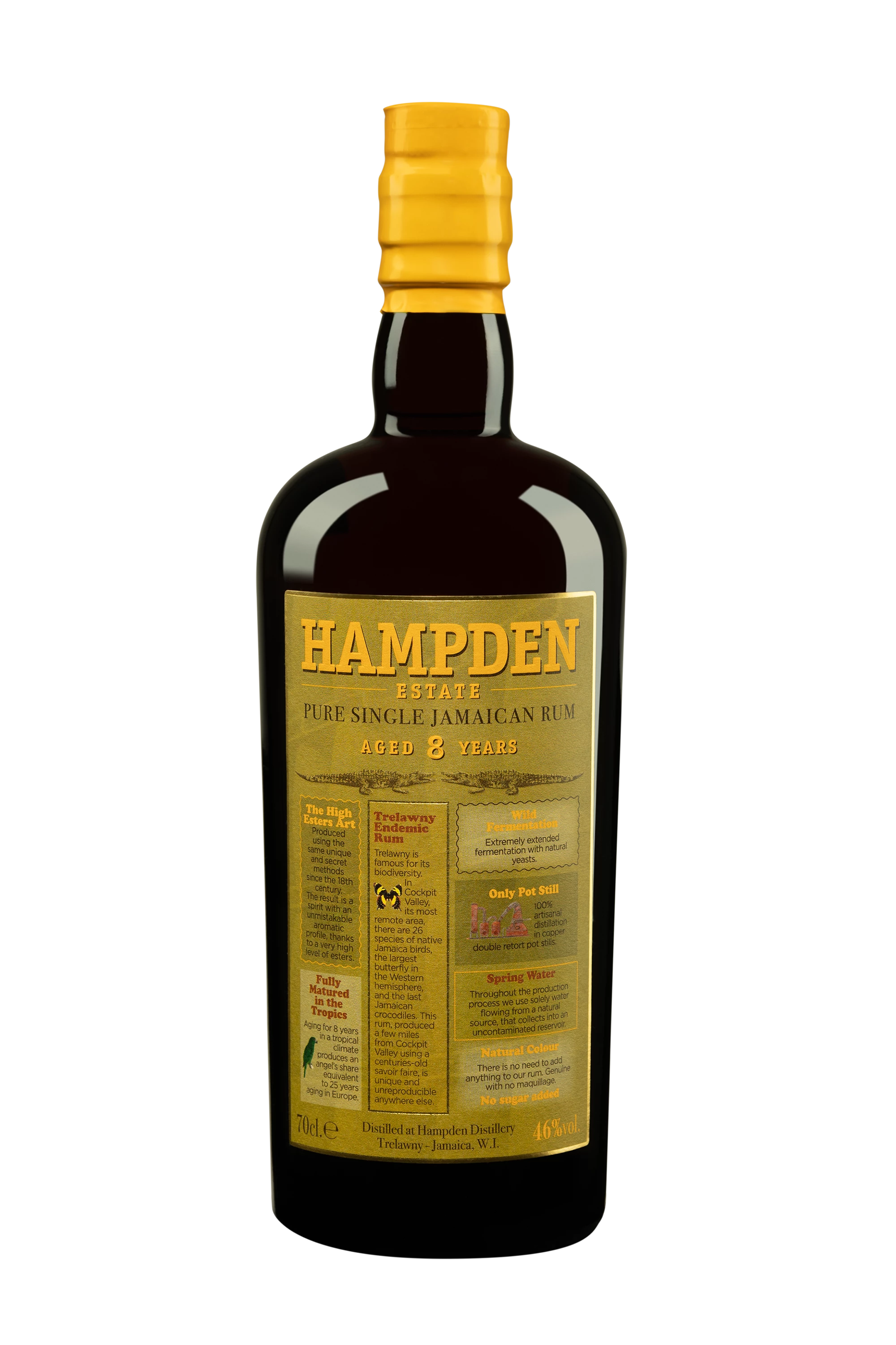 Hampden - Molasses Jamaican Rhum "8 Ans" Brun 46°, 70cl