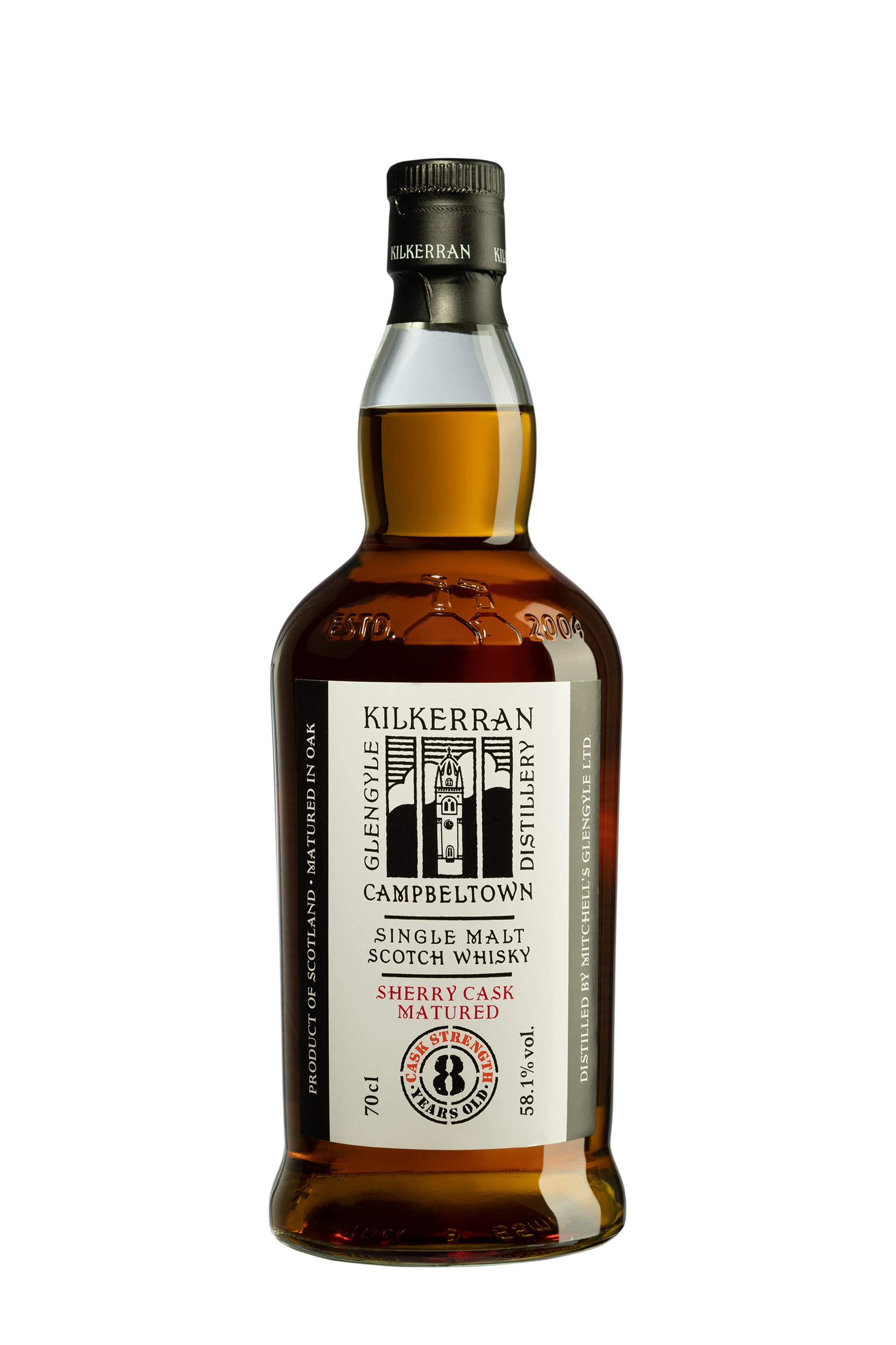Kilkerran - Single Malt Scotch Whisky "8 Ans - Brut de Fût - Sherry Cask Matured" 58.1°, 70cl
