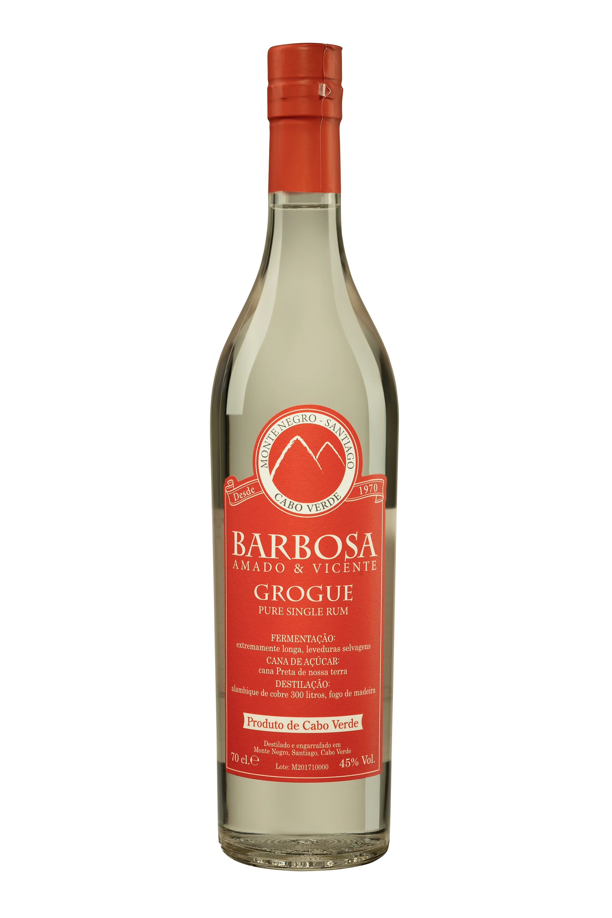 Barbosa Amado & Vicente - Pur Cane Juice Cabo Verde Rum "Grogue" Blanc 45°, 70cl
