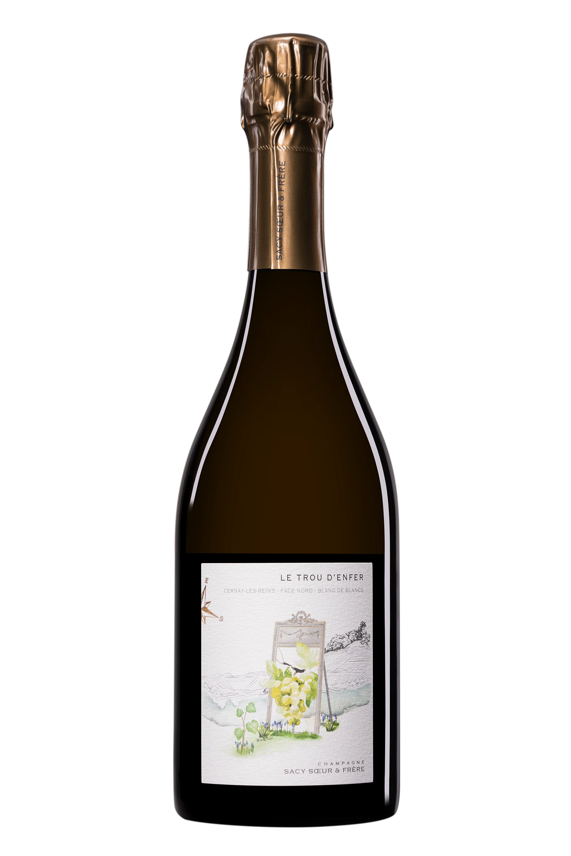 Domaine Sacy Soeur & Frère - Champagne Brut Nature Grand Cru Blanc de Blancs "Le Trou d'Enfer" Blanc Vendange 2023 Dégorgement 17 Apr. 2026 12°, 75cl
