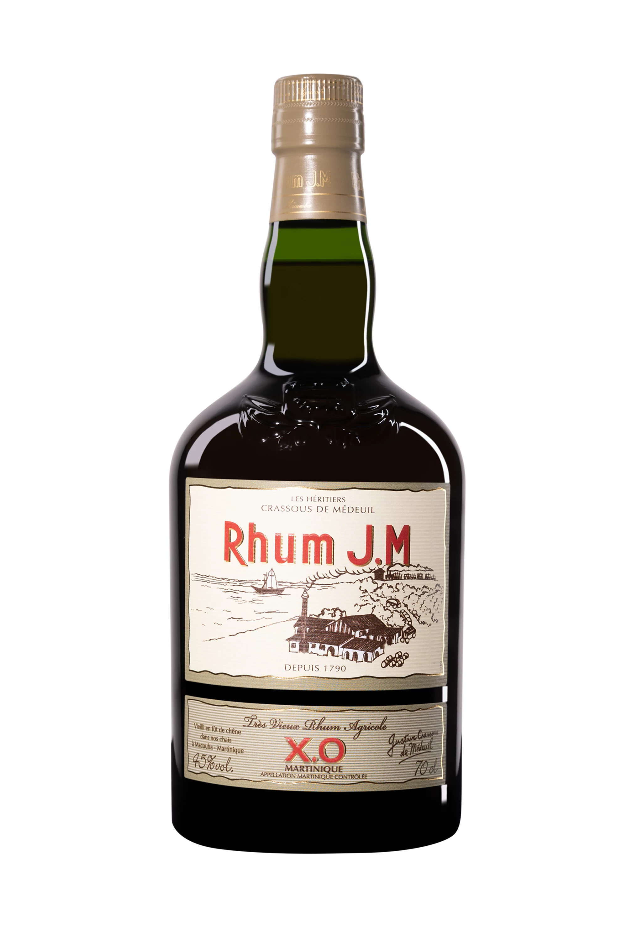 JM - Rhum Agricole de Martinique "XO" Brun 45° Giftbox, 70cl