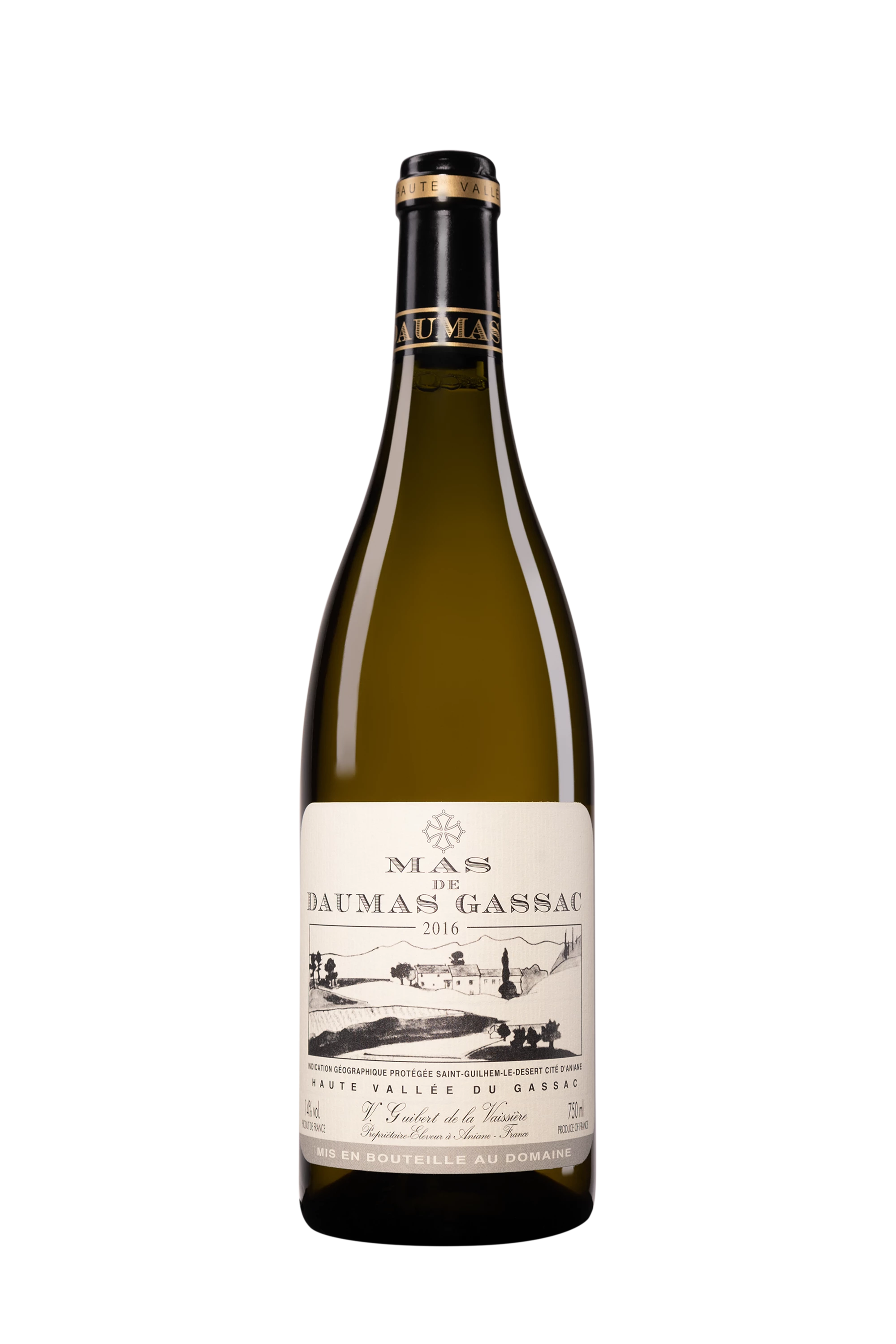 Mas Daumas Gassac - Vin de Pays de Saint Guilhem-le-Désert – Cité d'Aniane Blanc 2016, 75cl