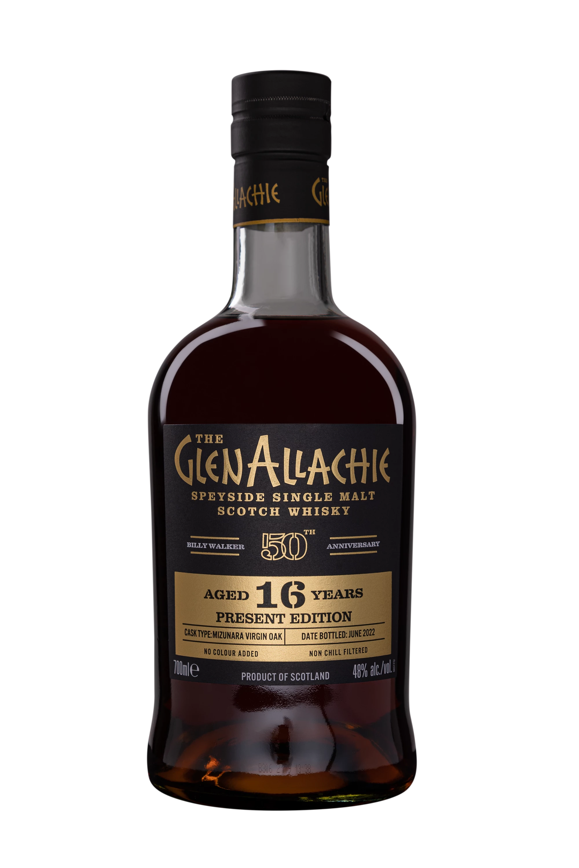 Glenallachie - Single Malt Scotch Whisky "16 ans - Billy Walker 50th Anniversary - Present Edition" 2006 48° Giftbox, 70cl