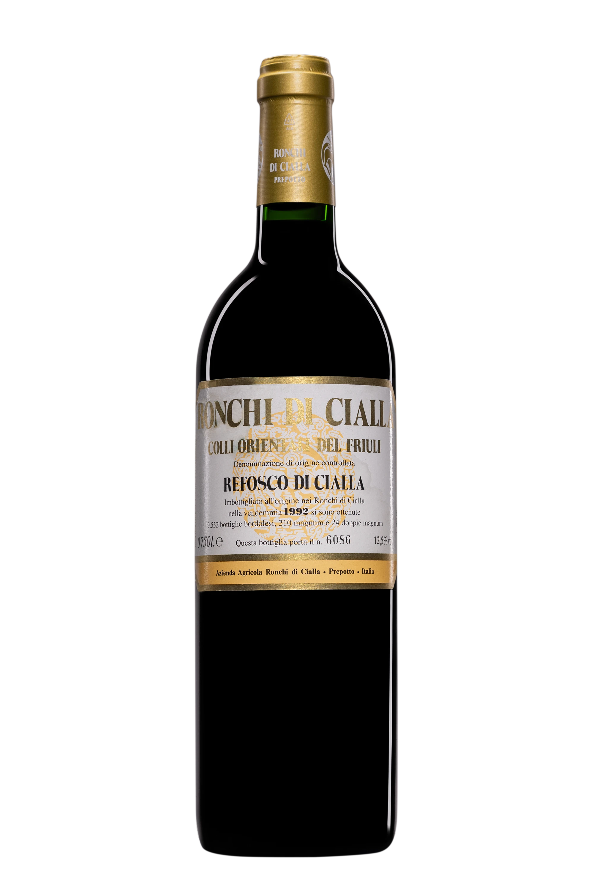 Ronchi di Cialla - Colli Orientali del Friuli "Refosco dal Peduncolo Rosso di Cialla" Rouge 1992 12.5°, 75cl