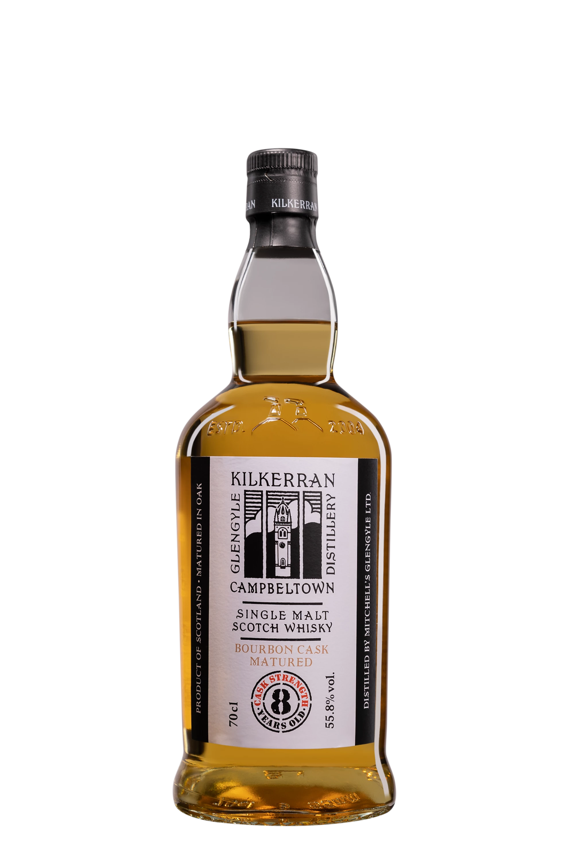 Kilkerran - Single Malt Scotch Whisky "8 Ans - Brut de Fût - Bourbon Cask Matured" 55.8°, 70cl