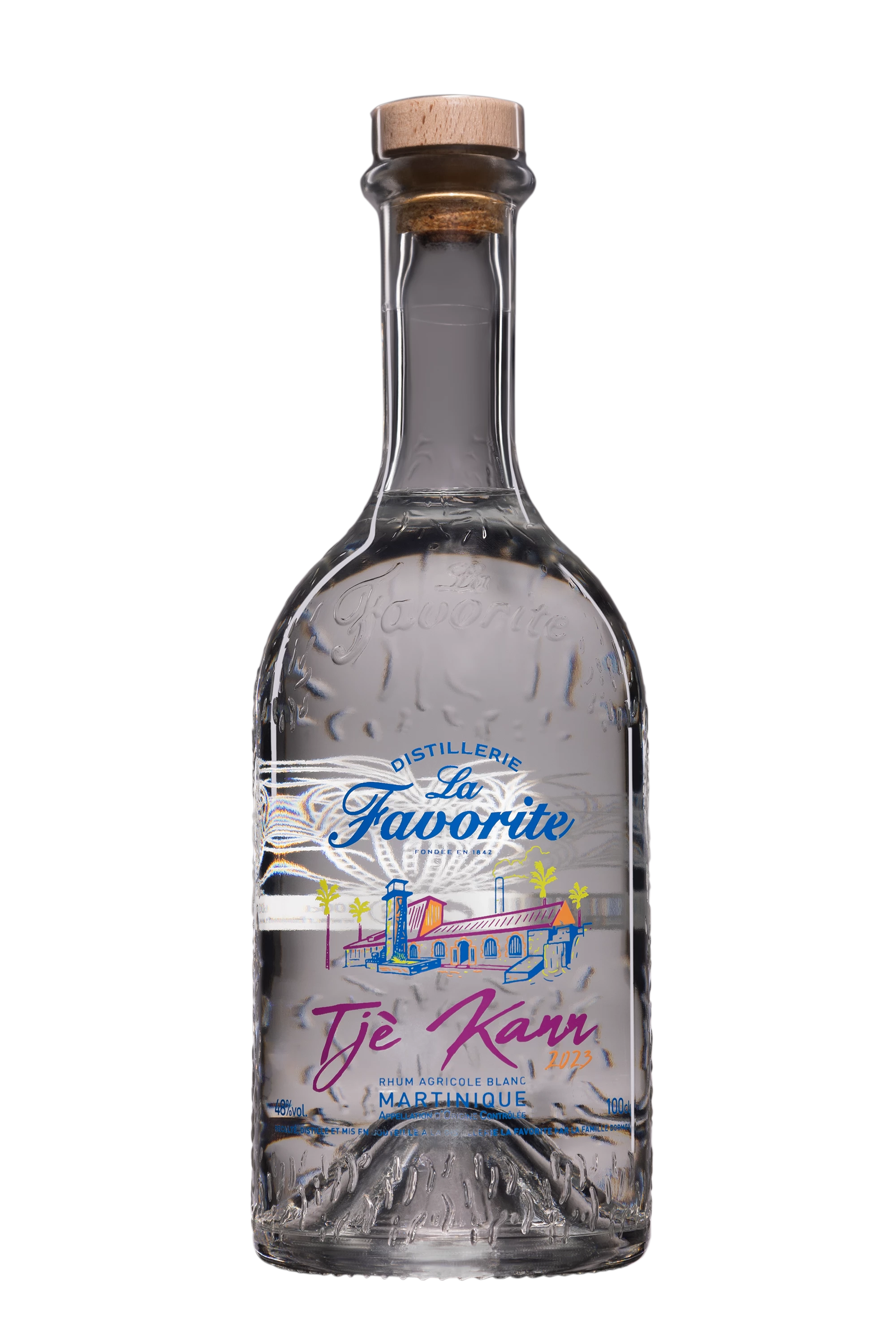 Habitation La Favorite - Rhum Agricole de Martinique "Tjé Kann - Récole 2023" Blanc 48°, 100cl