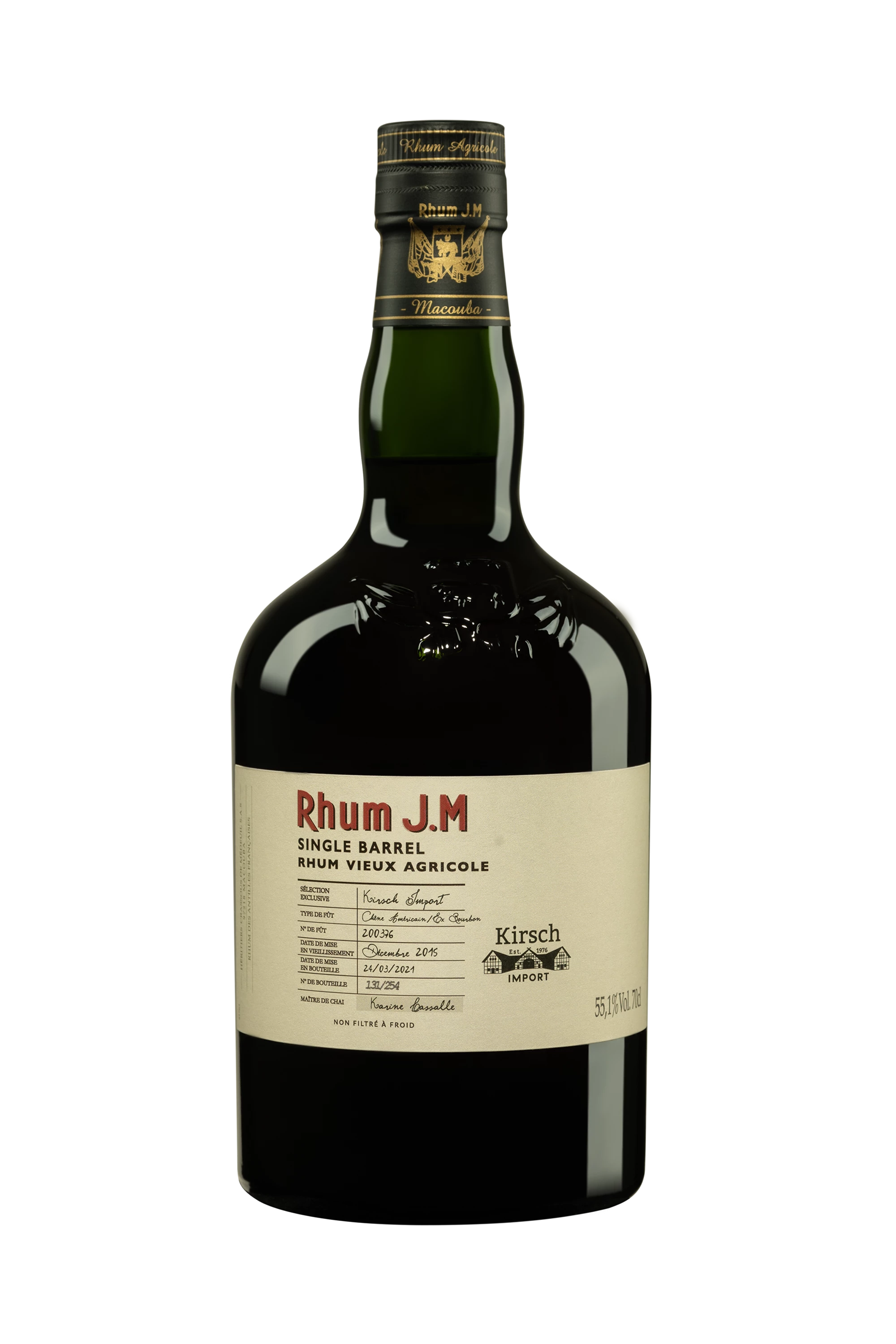 JM - Rhum Agricole de Martinique "6 Ans - Single Cask #200376" Brun 2015 55.1° Giftbox, 70cl