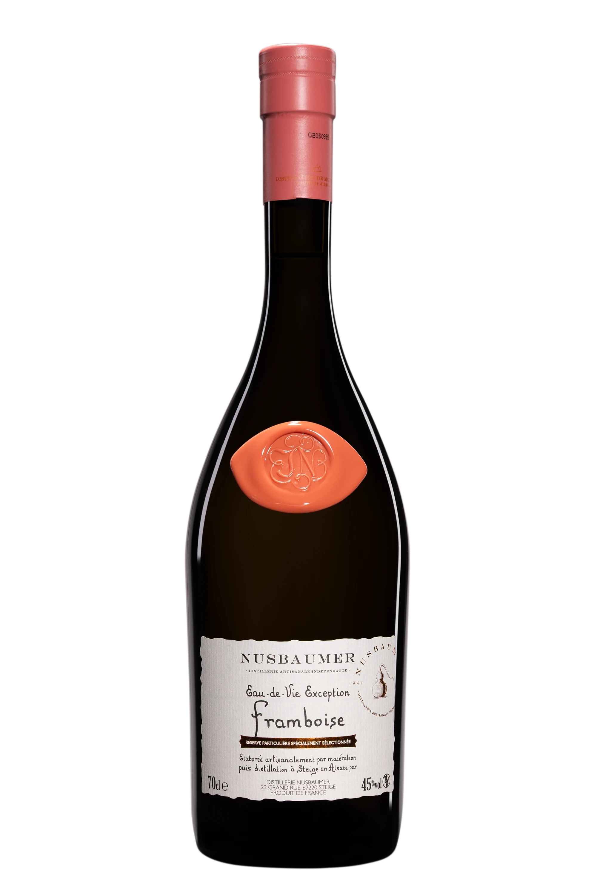 Distillerie Nusbaumer - Eau de Vie d'Alsace "Framboise des Bois - Exception" Blanc 45° Giftbox, 70cl