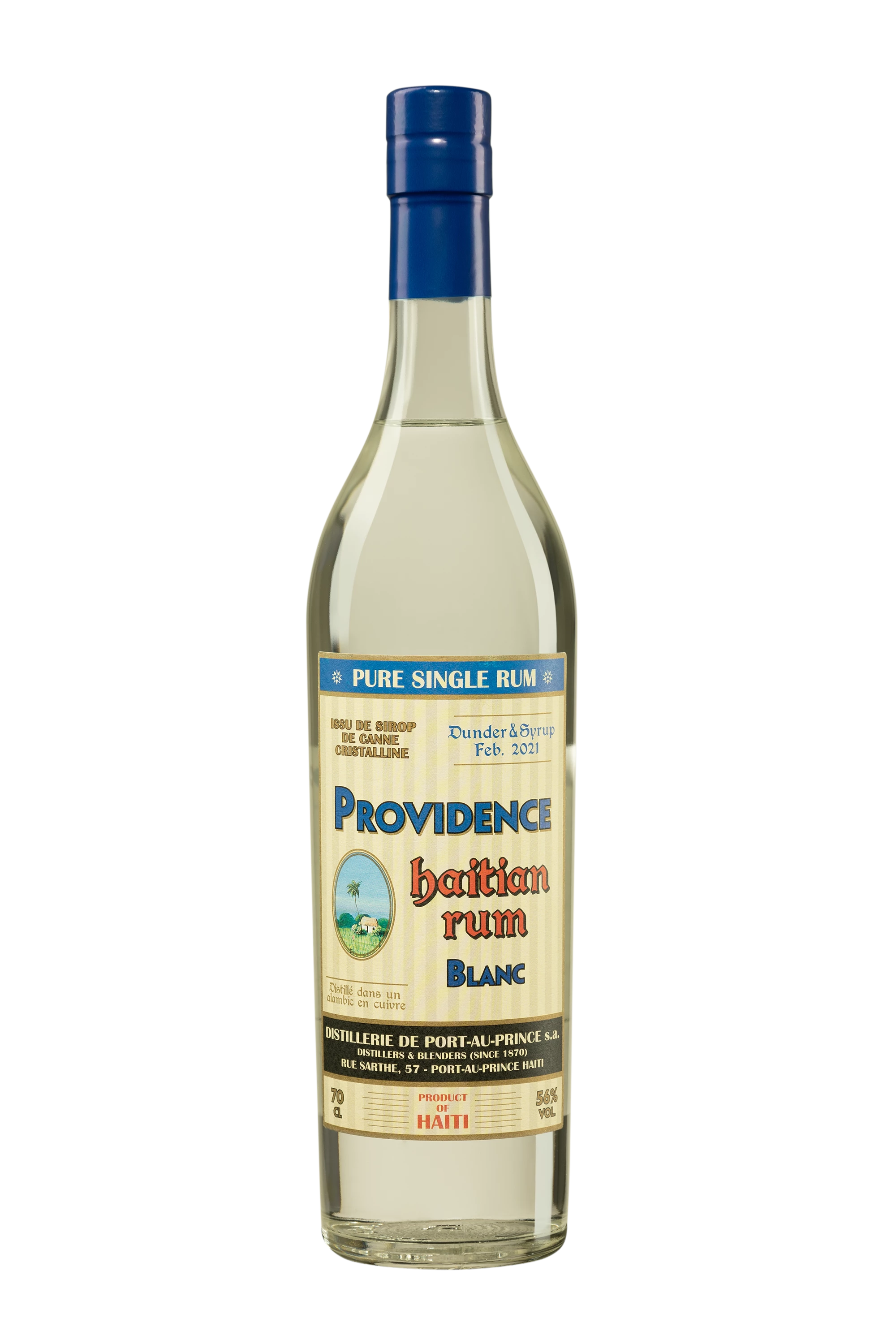 Providence - Molasses Haitian Rhum "Dunder & Syrup" Blanc 56°, 70cl