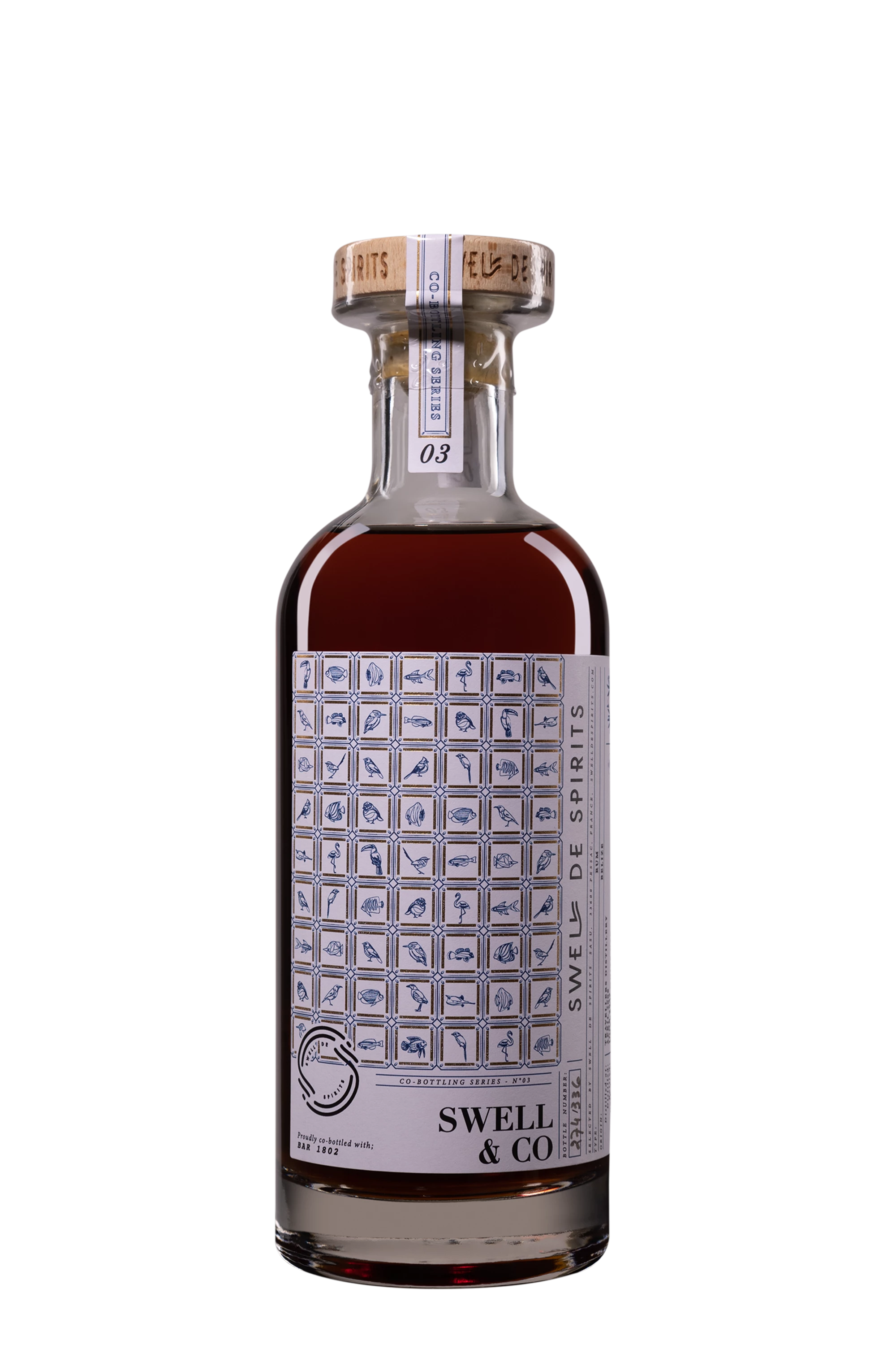 Swell de Spirits - Molasses Belizean Rhum "14 Ans Travellers Distillery - Swell & Co Series N°3" Brun 2008 67.3°, 50cl