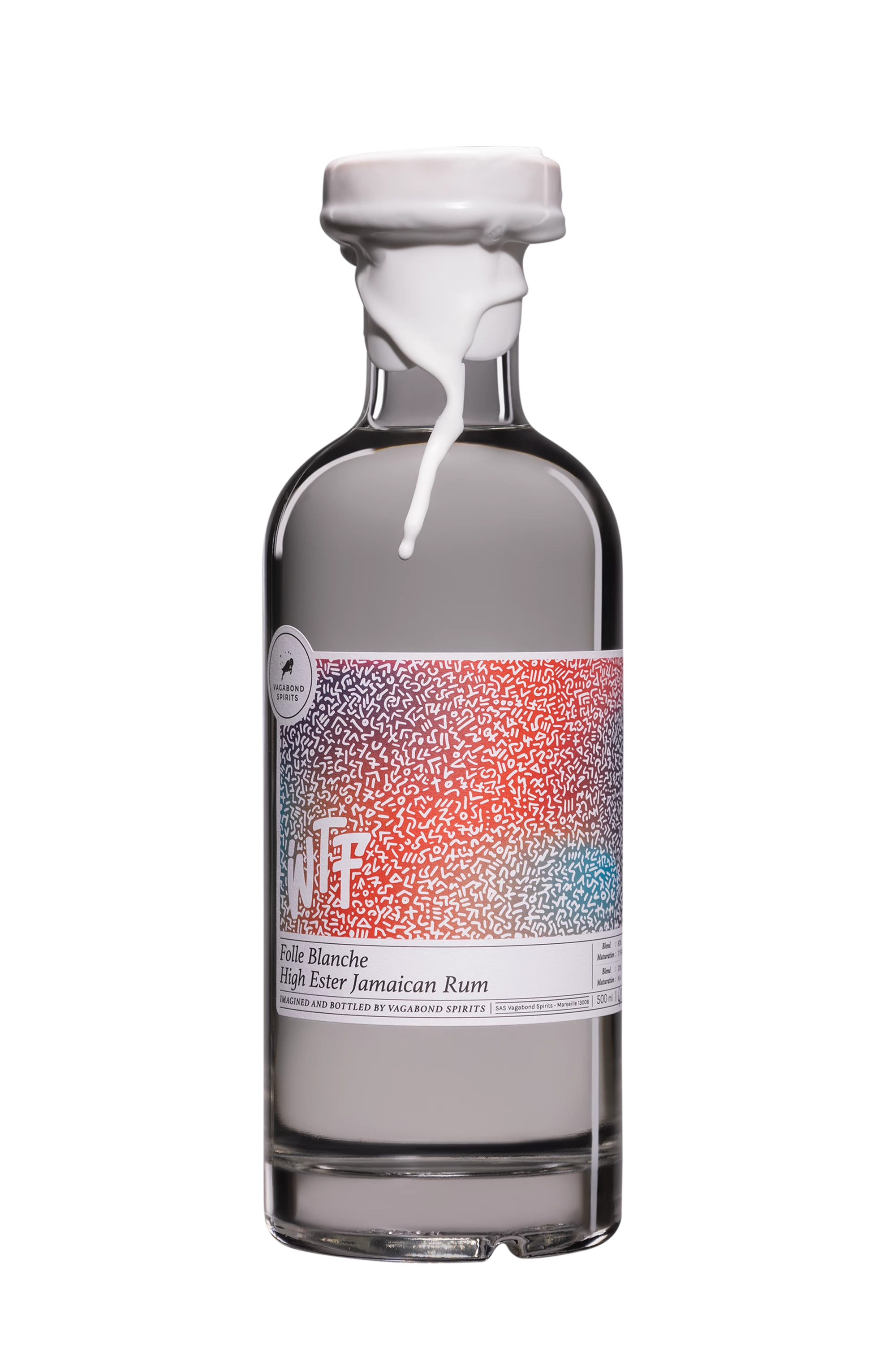 Vagabond Spirits - Blanche Armagnac et Rhum "WTF - Folle Blanche & Rhum Jamaîcain High Ester" Blanc 48° Giftbox, 50cl