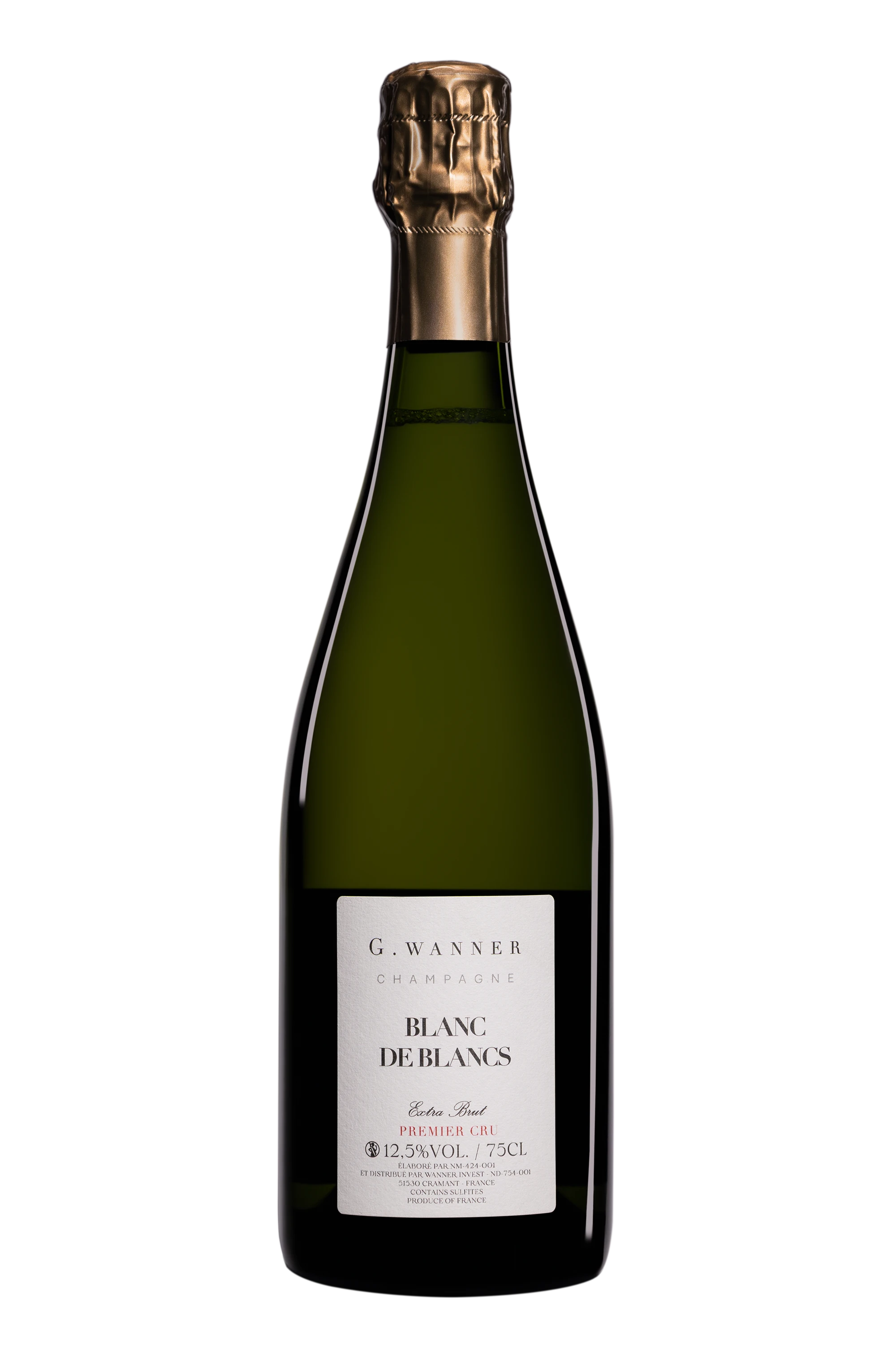 Maison G. Wanner - Champagne Extra-Brut 1er Cru Blanc de Blancs Blanc NV, 75cl