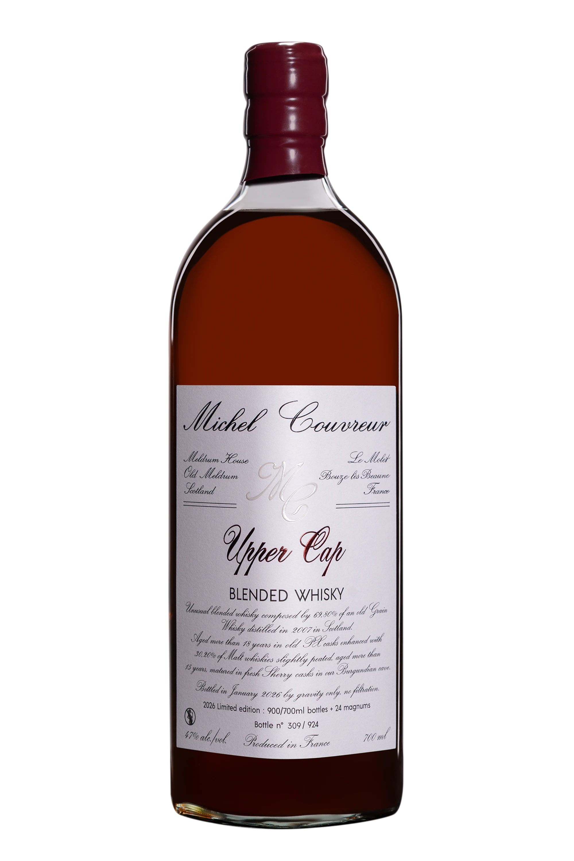 Michel Couvreur - Single Malt French Whisky "Upper Cap a Pie" Brun NV 47° Giftbox, 70cl