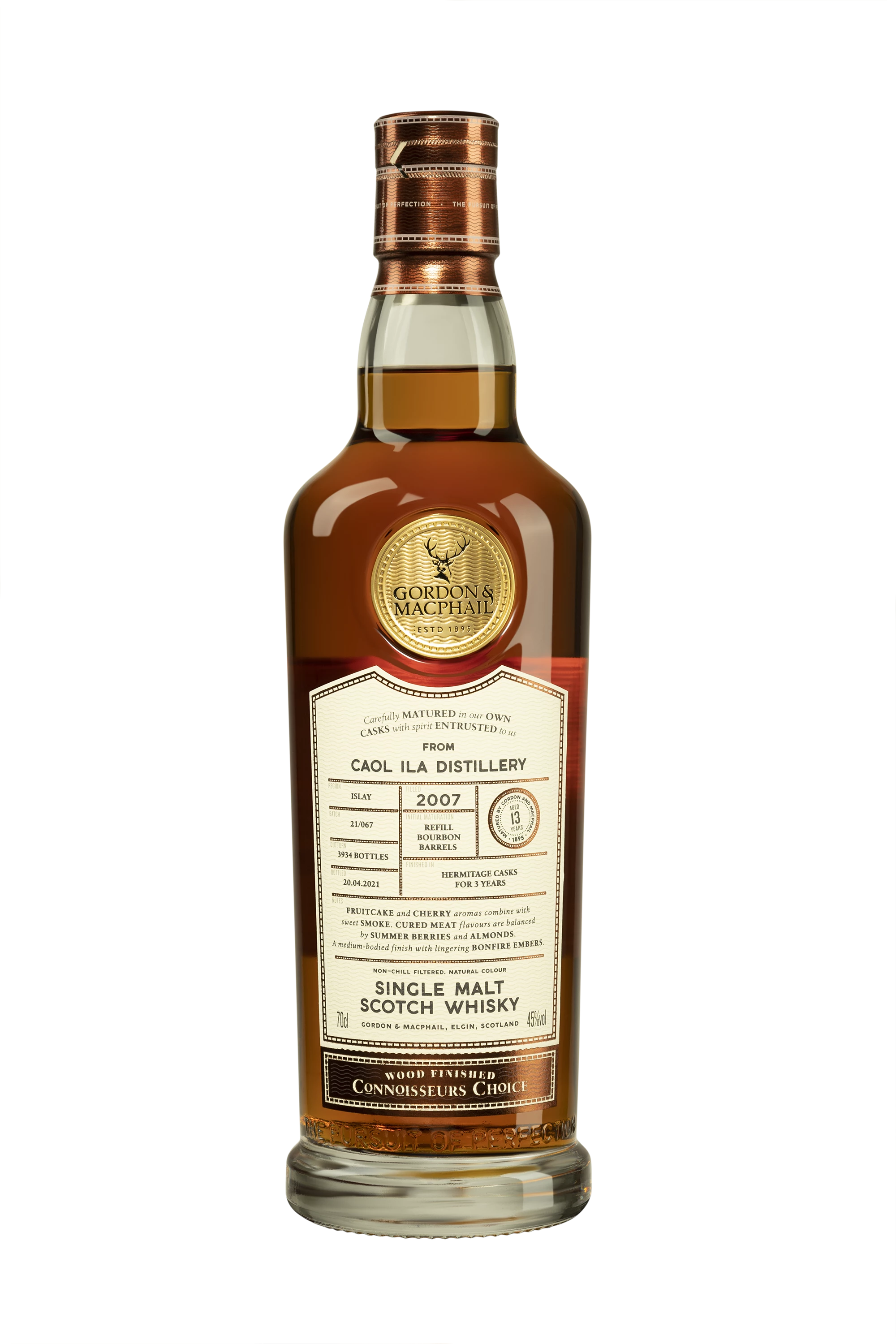 Gordon & Macphail - Single Malt Scotch Whisky "Caol Ila - 13 Ans Hermitage Finish" 2007 45° Giftbox, 70cl