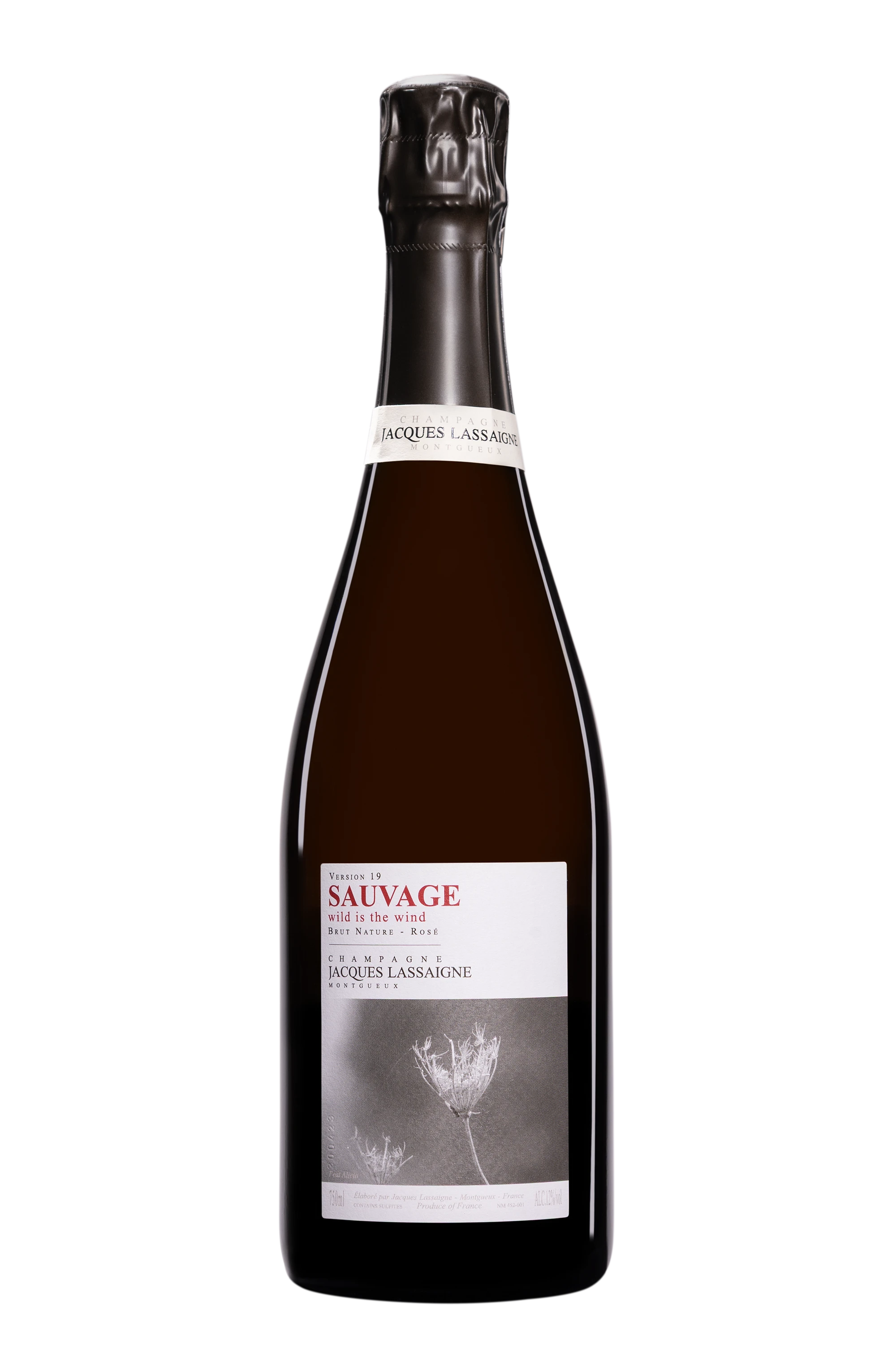 Domaine Jacques Lassaigne - Champagne Brut Nature "Sauvage - Wild is the Wind" Rosé NV 12°, 75cl