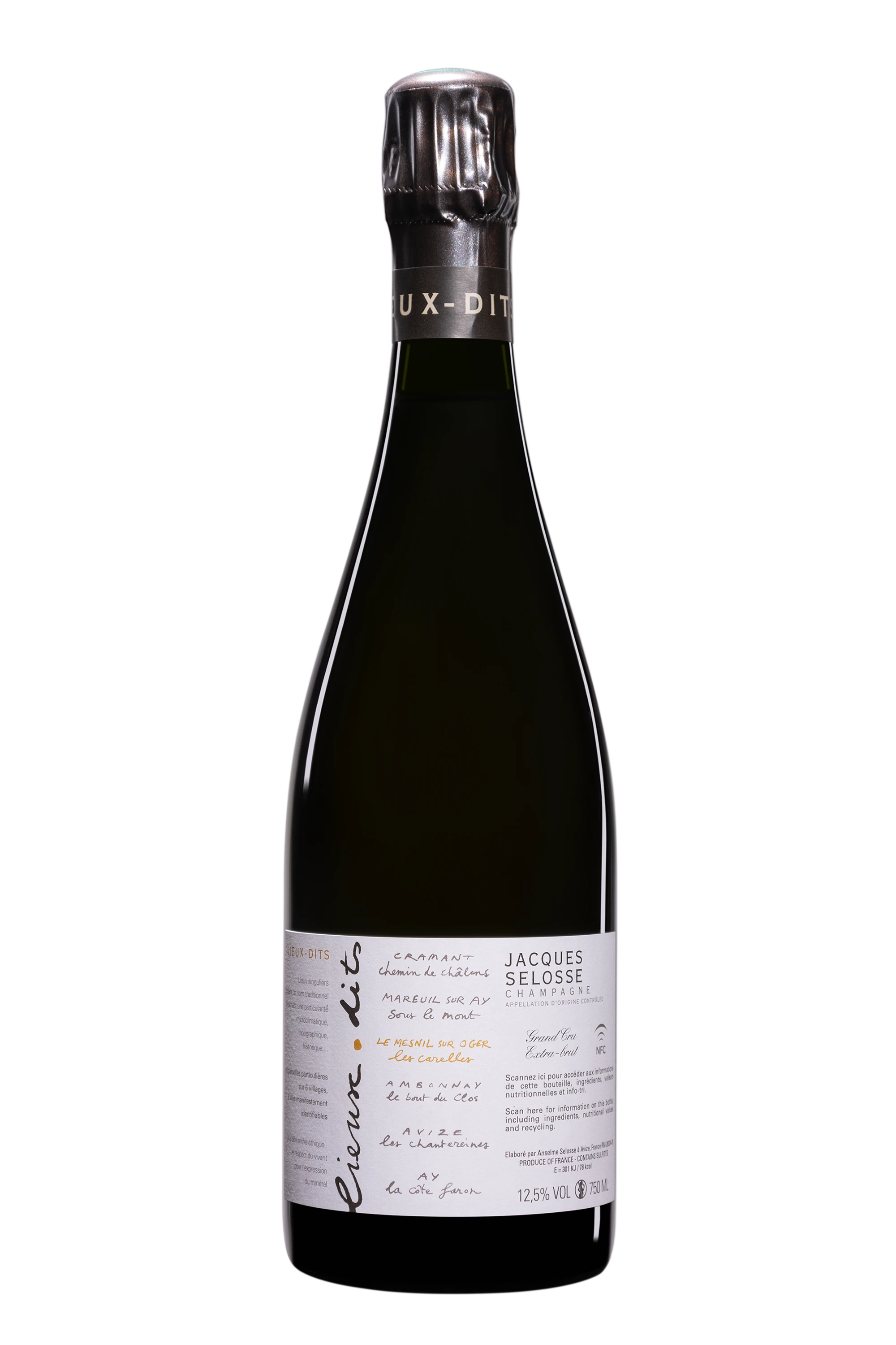 Domaine Jacques Selosse - Champagne Brut Grand Cru Blanc de Blancs "Lieu Dits - Les Carelles" Blanc NV Dégorgement 25 Jan. 2025 12.5°, 75cl