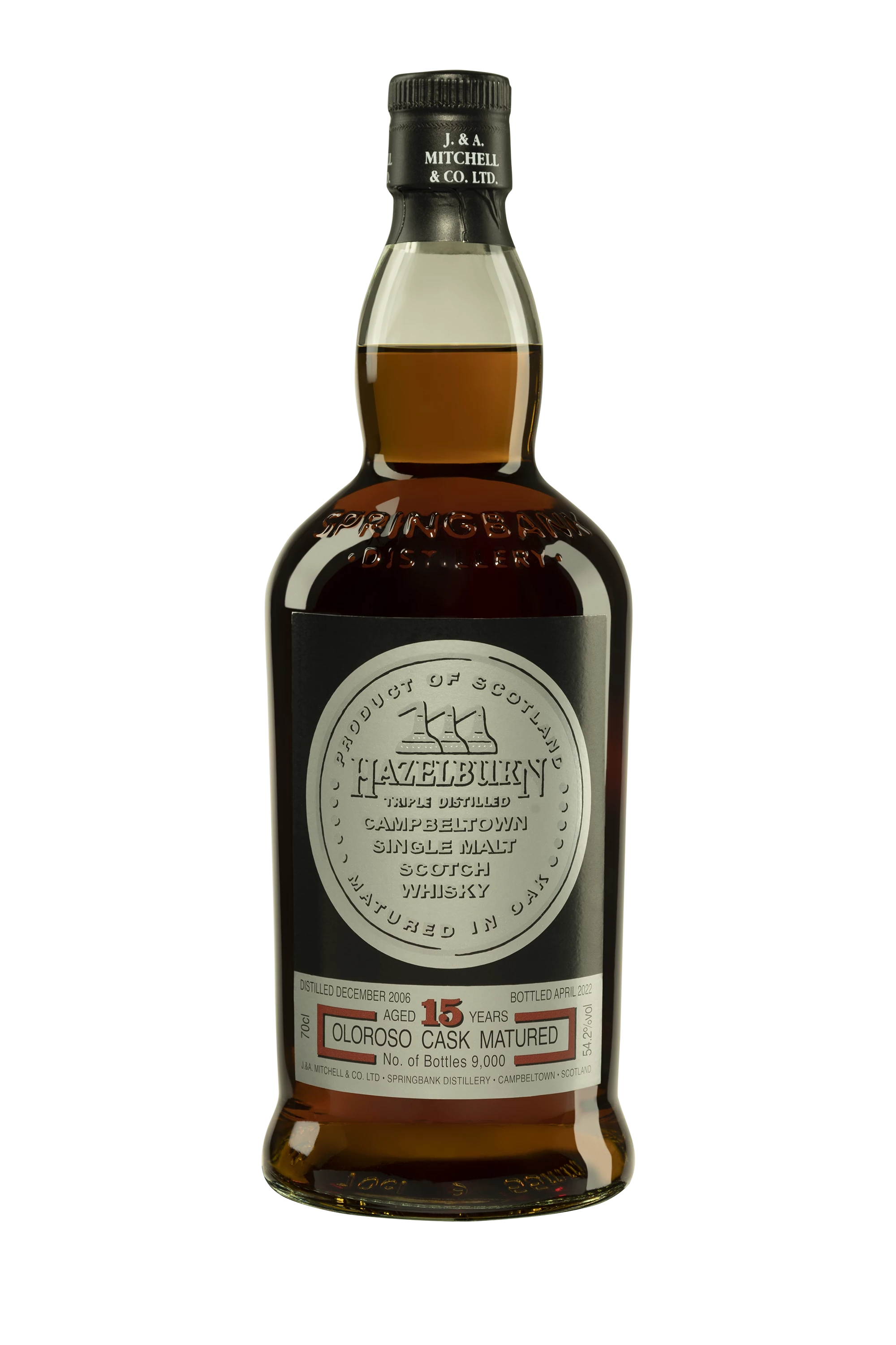 Springbank - Single Malt Scotch Whisky "Hazelburn 15 Ans - Oloroso Cask Matured" 54.2°, 70cl