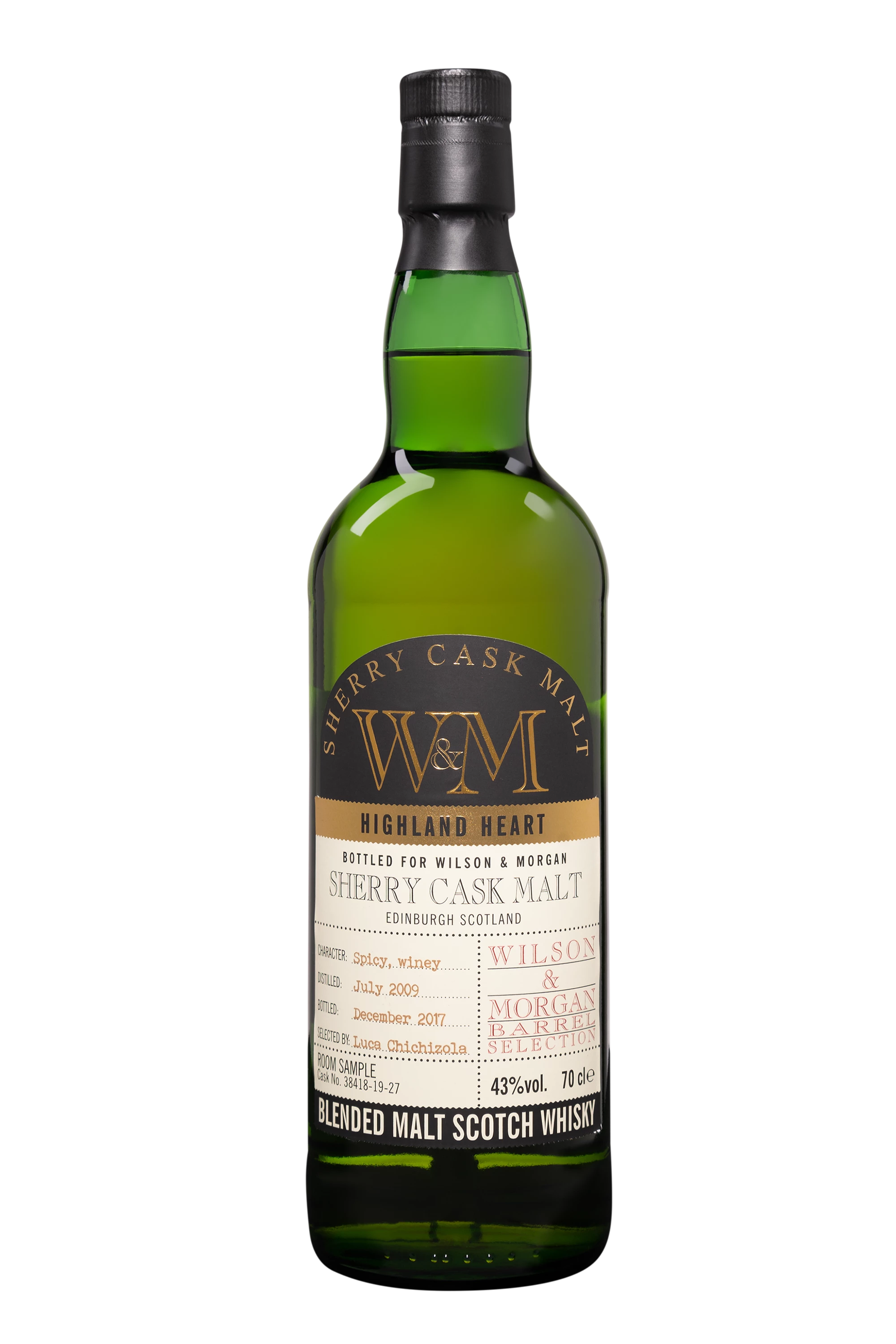 Wilson & Morgan - Blended Malt Scotch Whisky "Sherry Cask Malt Highland" 2009 43°, 70cl