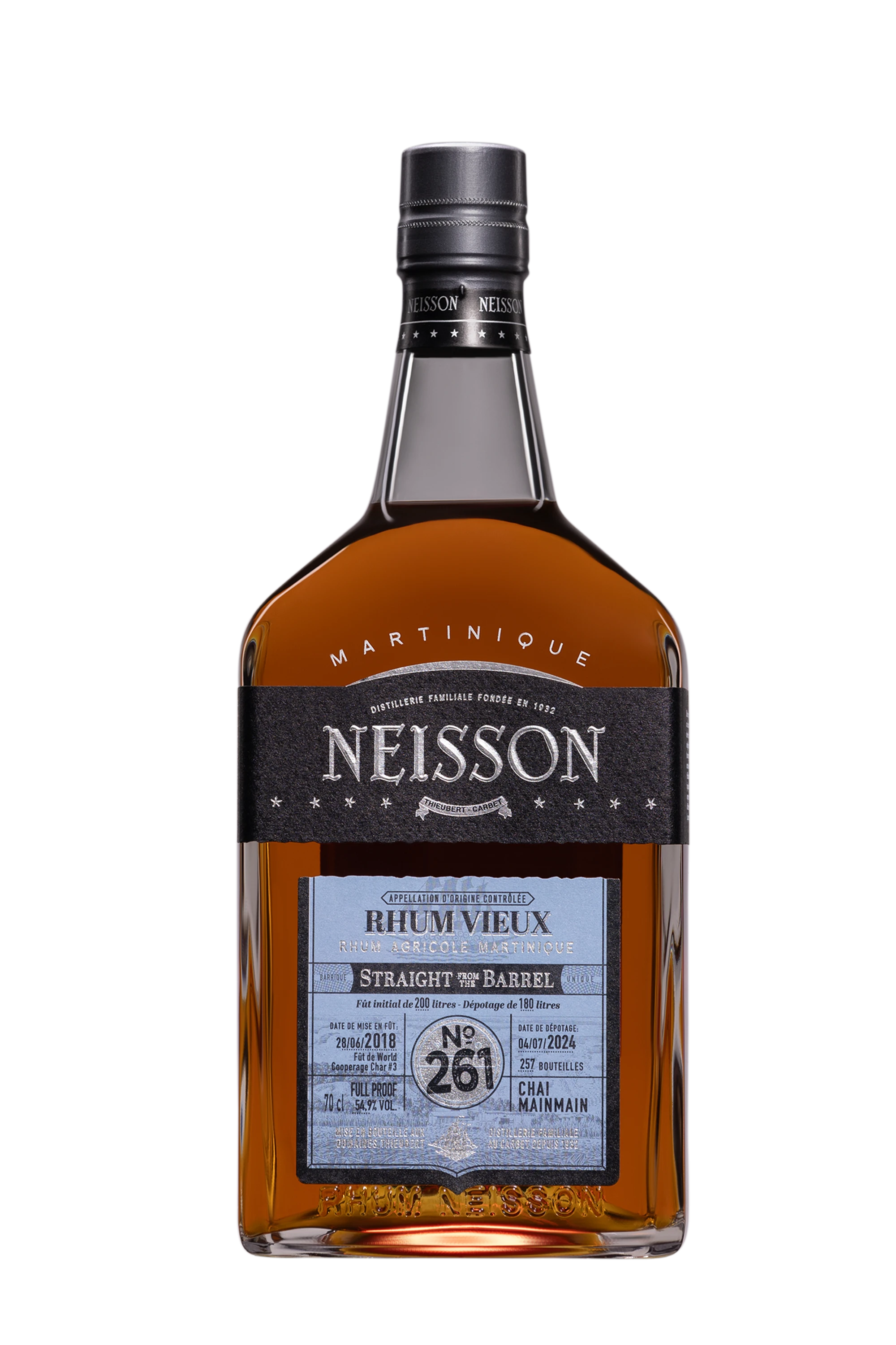Neisson - Rhum Vieux Agricole de Martinique "Straight from the Barrel #261 - Chai Mainmain" Brun 54.9°, 70cl