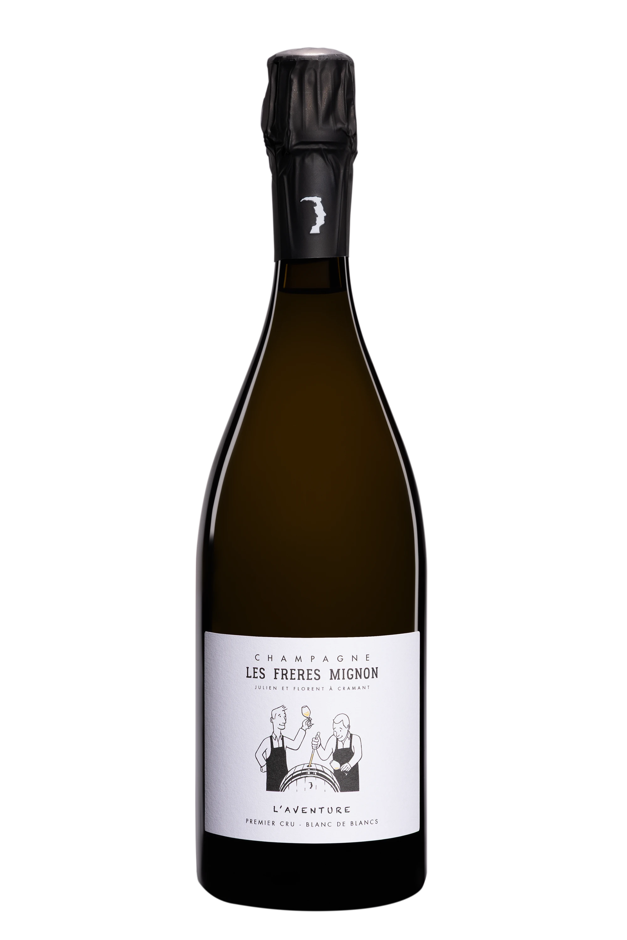 Domaine Les Frères Mignon - Champagne Extra-Brut 1er Cru Blanc de Blancs "L'Aventure" Blanc Vendange 2021 Dégorgement 12 Mar. 2025 12.5°, 75cl