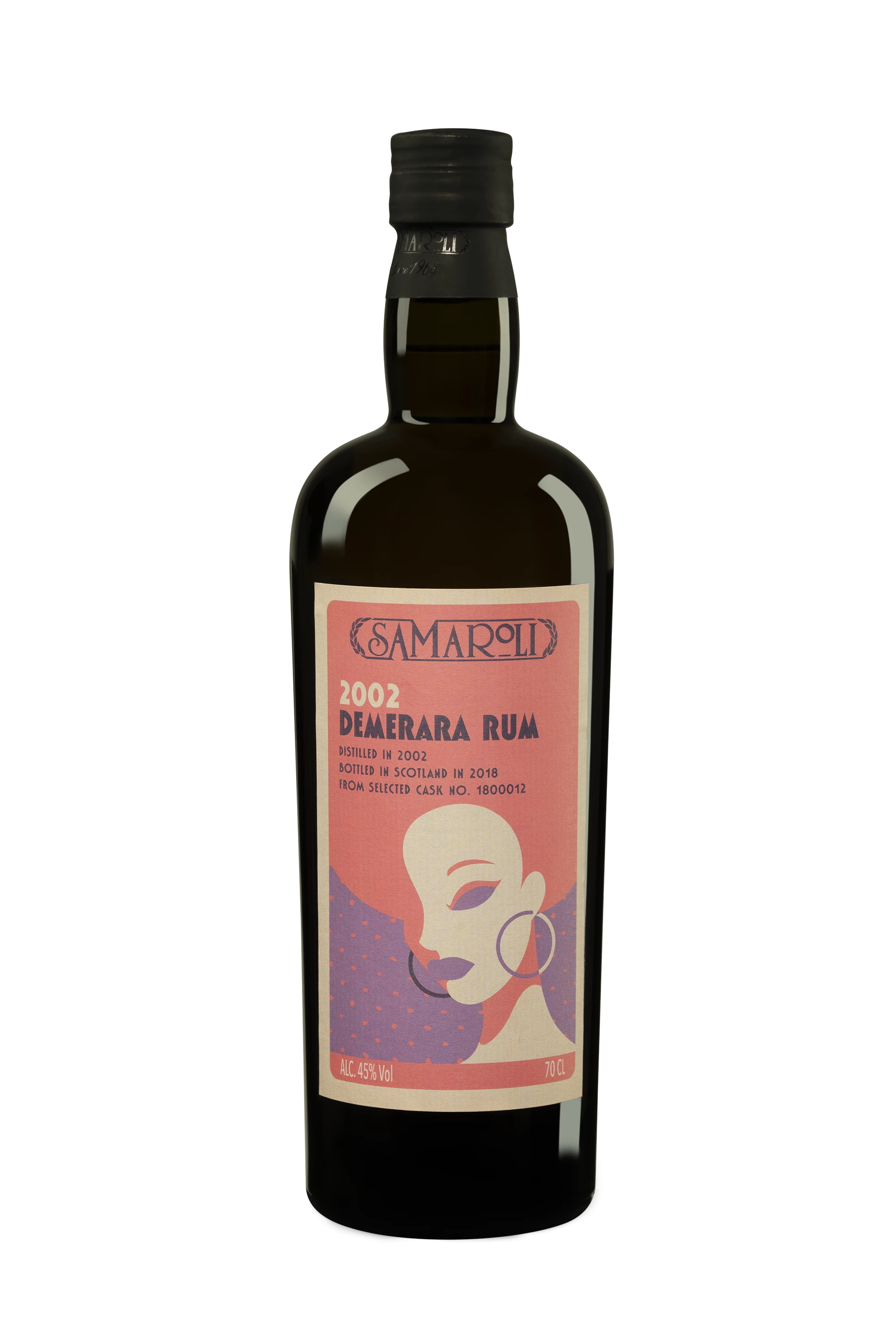 Samaroli - Molasses British Guyana Rhum "Demerara Cask 1800012 - Edition 2018" Brun 2002 45°, 70cl