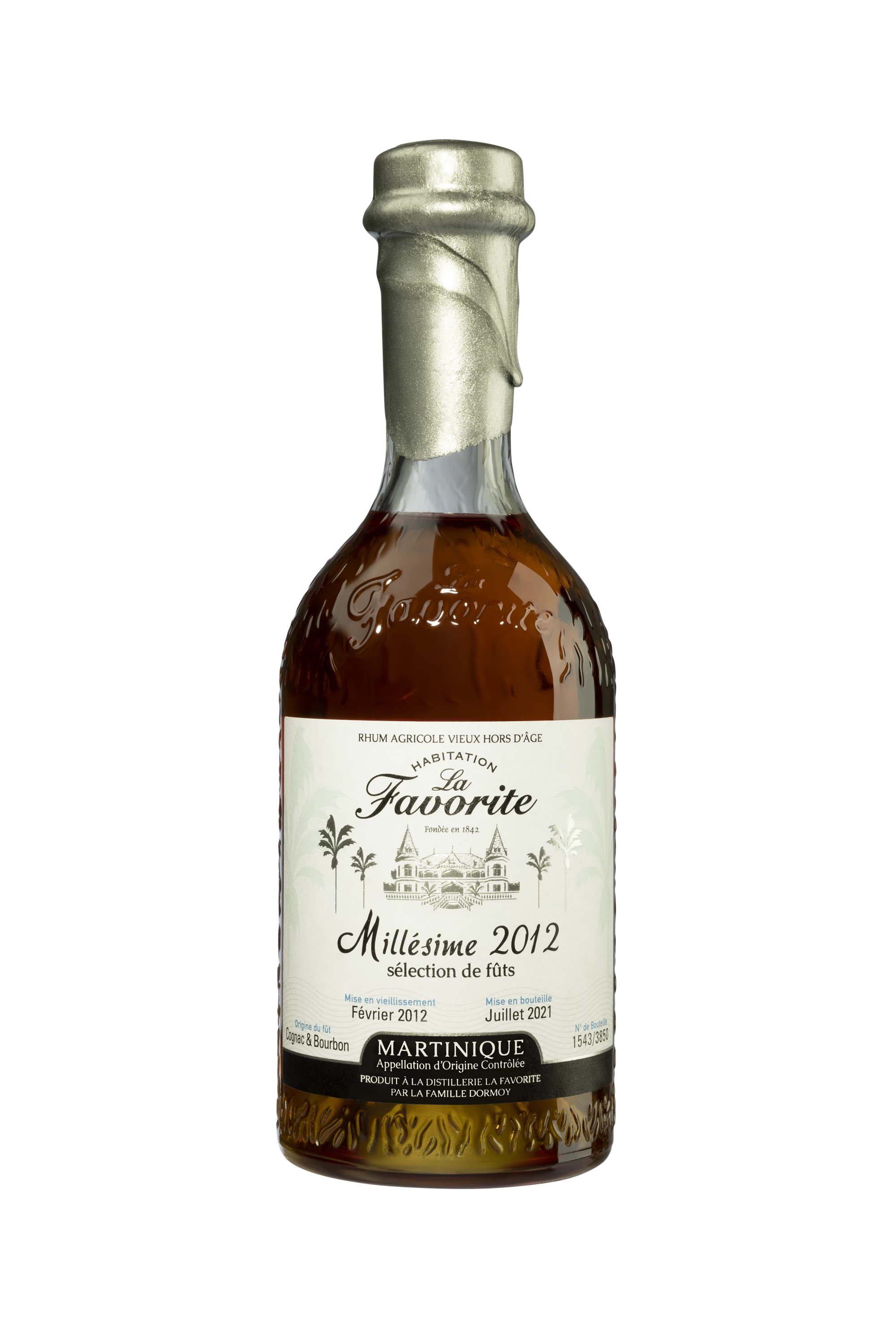 Habitation La Favorite - Rhum Vieux Agricole de Martinique "Millésime" Brun 2012 49.3° Giftbox, 70cl