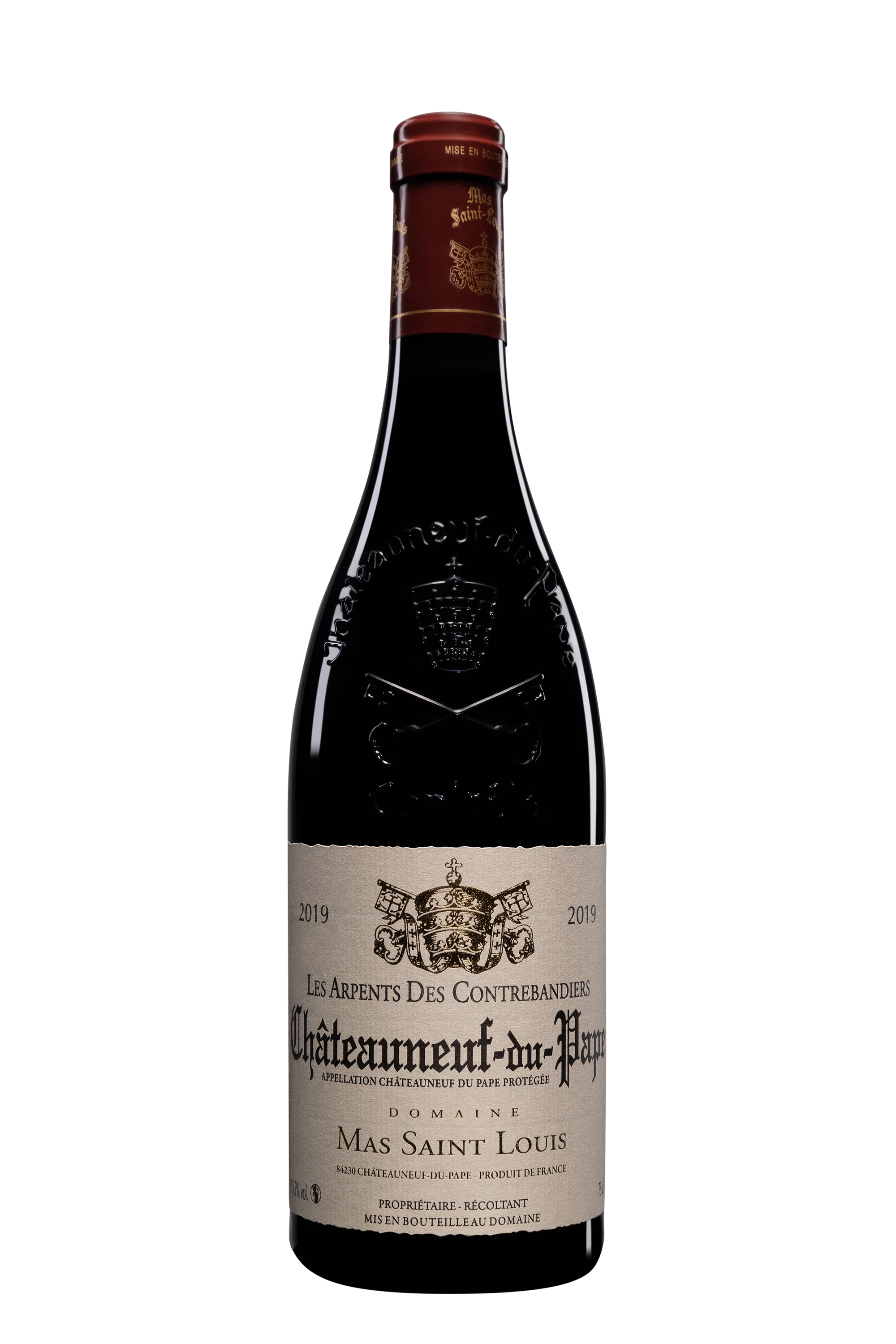 Domaine Mas Saint Louis - Châteauneuf-du-Pape "Les Arpents des Contrebandiers" Rouge 2019 15.5°, 75cl